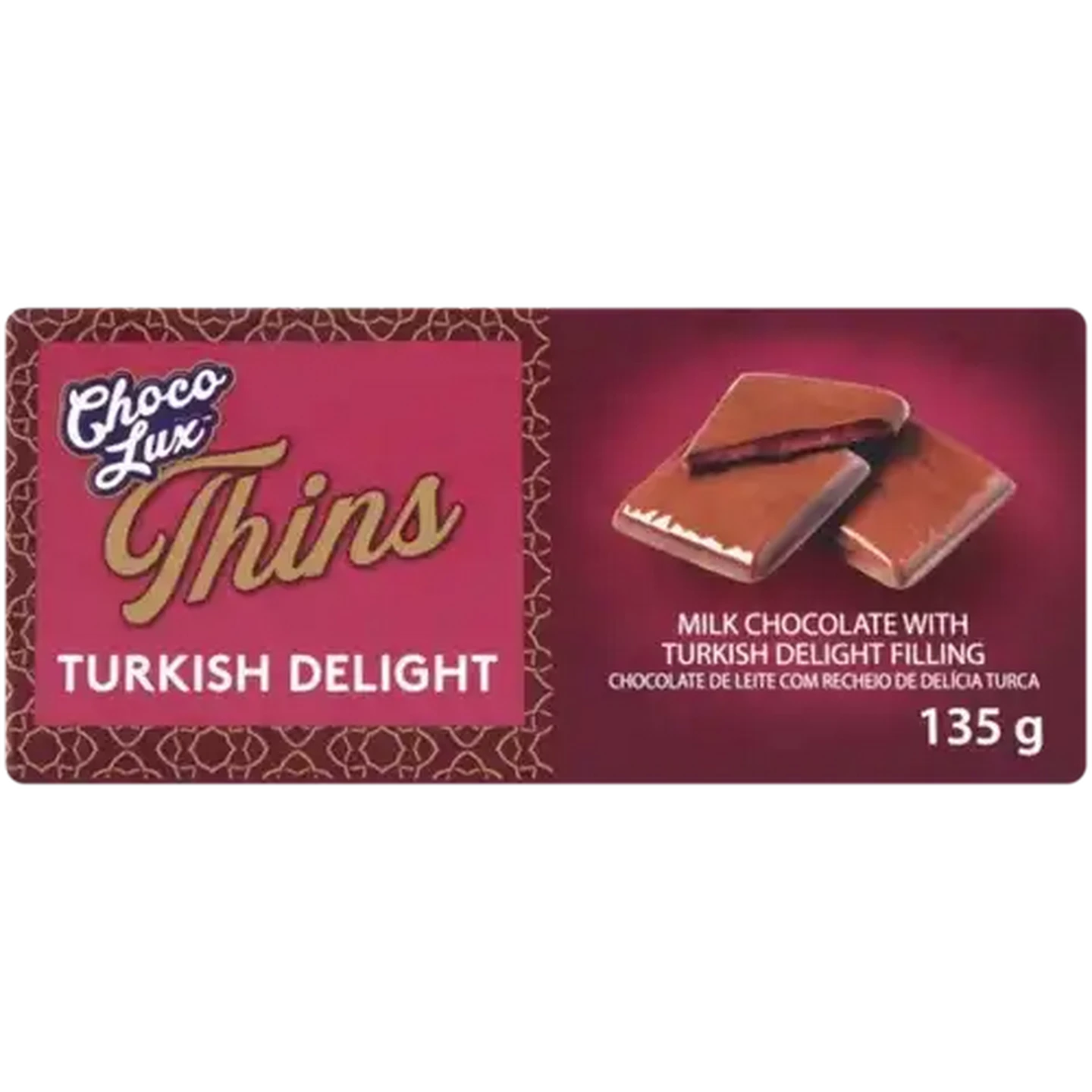 Checkers Sixty60 | Choco Lux Thins Turkish Delight Milk Chocolate 135g