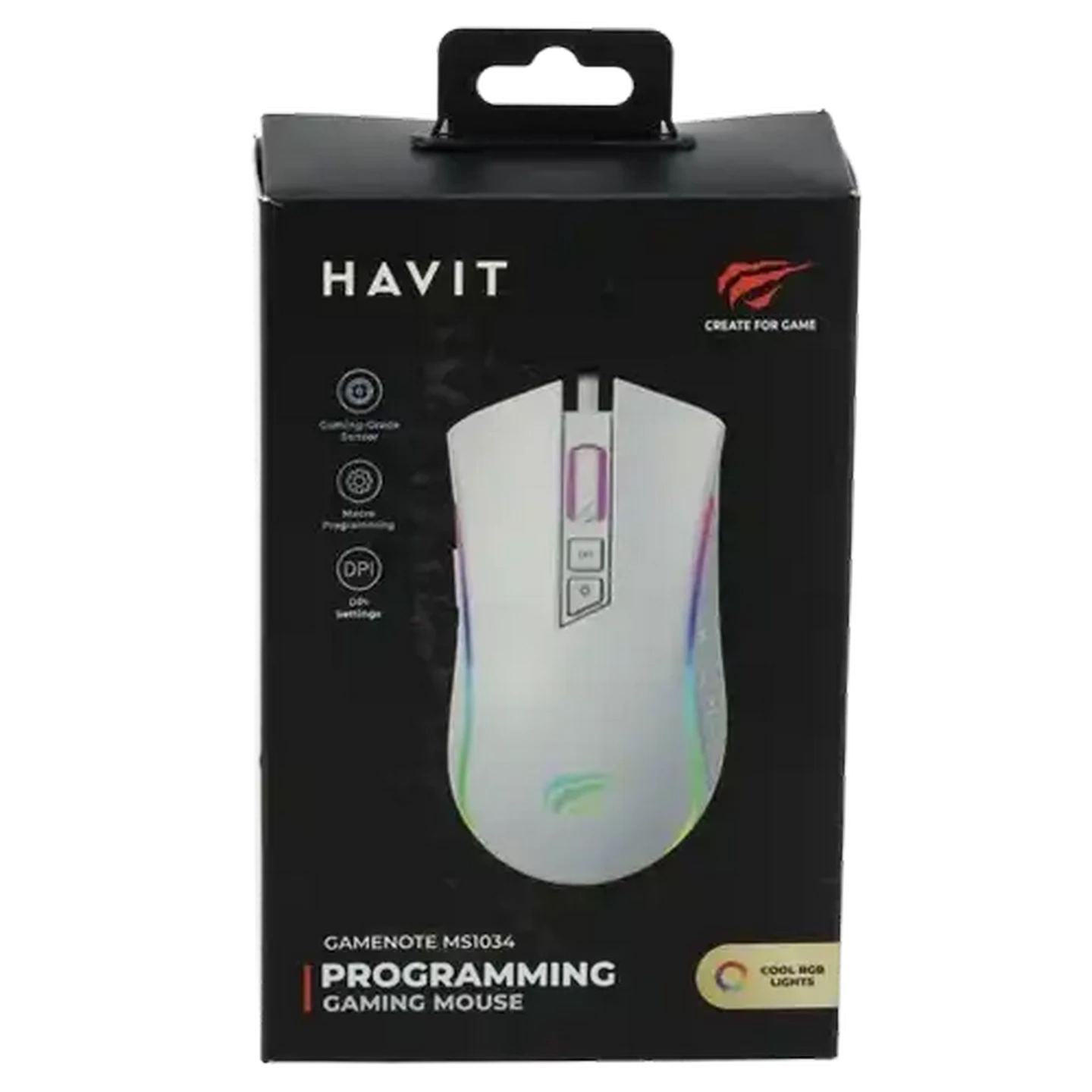 Image of HAVIT Gamenote White Programming Gaming Mouse
