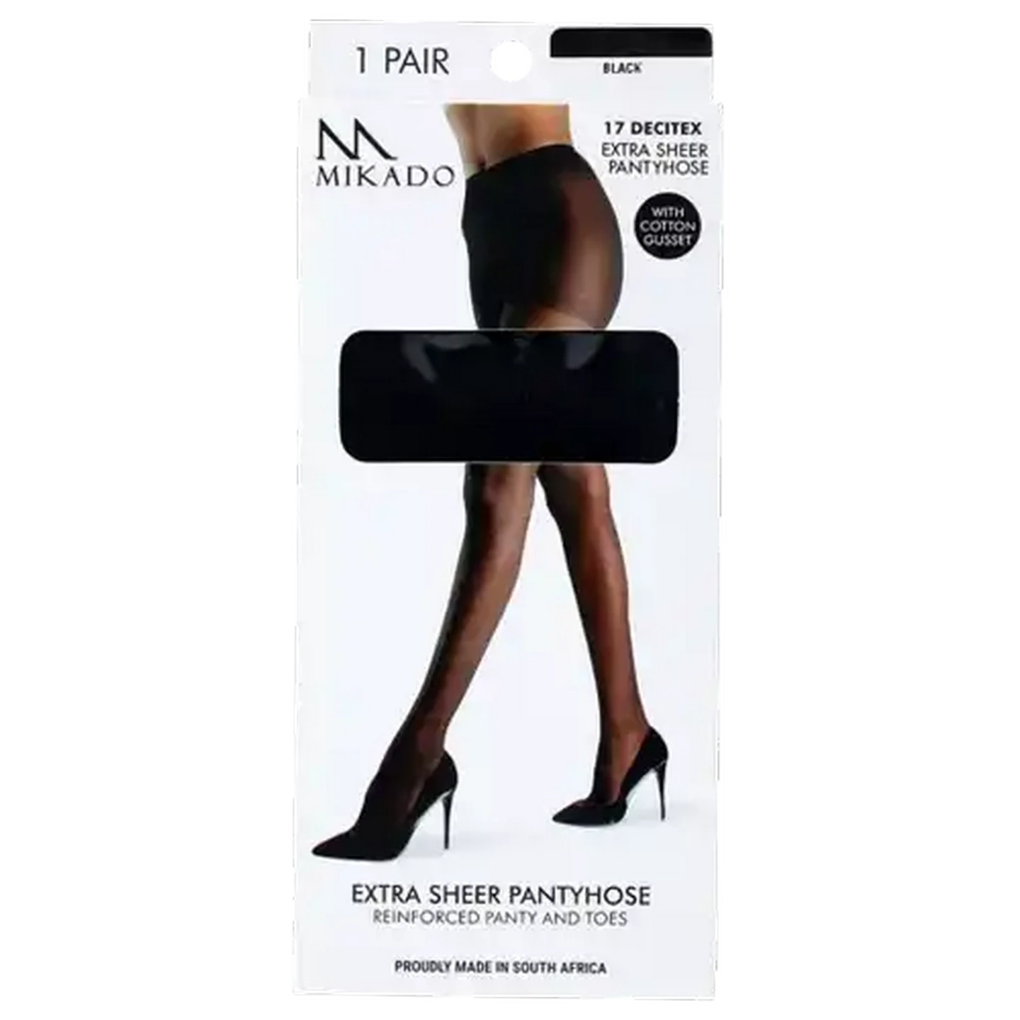 Image of Mikado Black Extra Sheer Pantyhose XXL