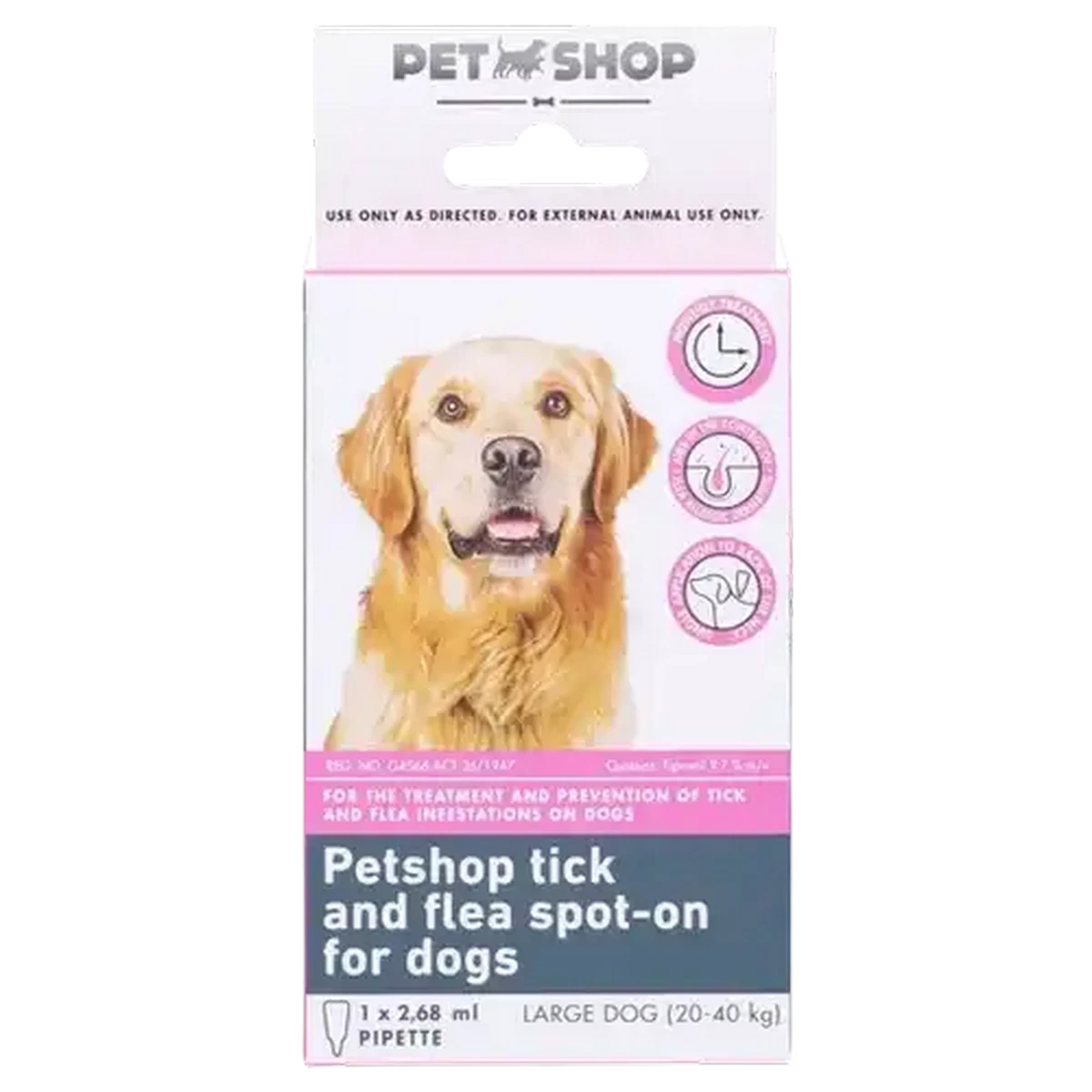 Checkers Sixty60 | Petshop Tick & Flea Large Dog Spot-On 2.68ml