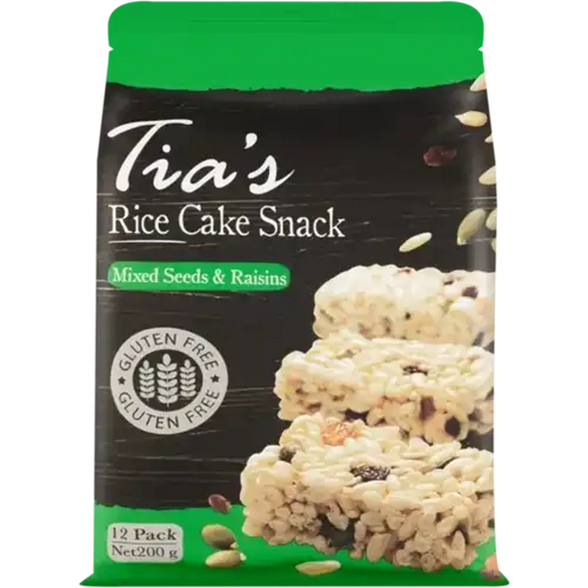 Rice cake & Harry② Checkers Sixty60 | Tia's Mixed Seeds & Raisins Gluten Free Rice