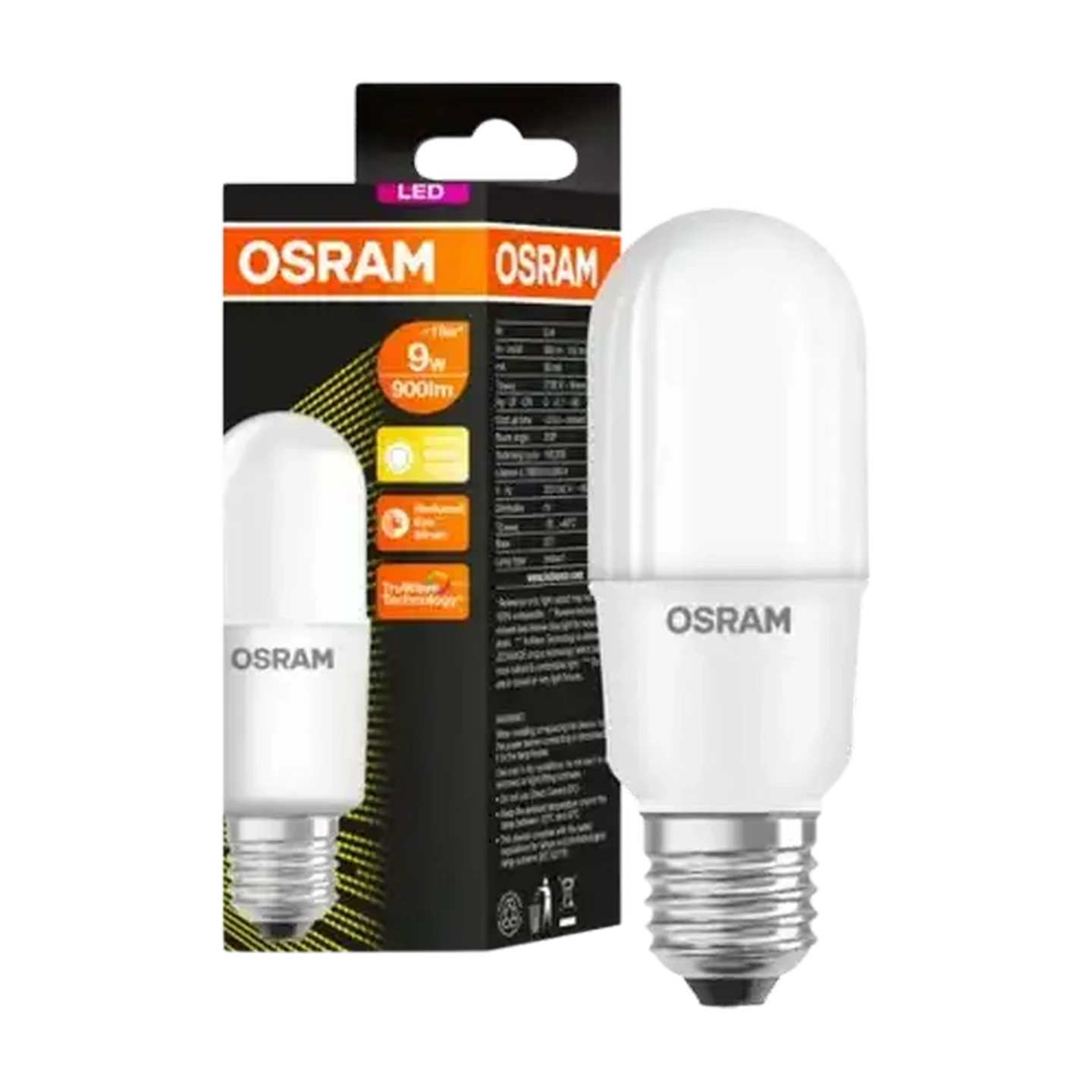 Image of OSRAM LED Stick Globe Warm White ES Edison Screw 9W