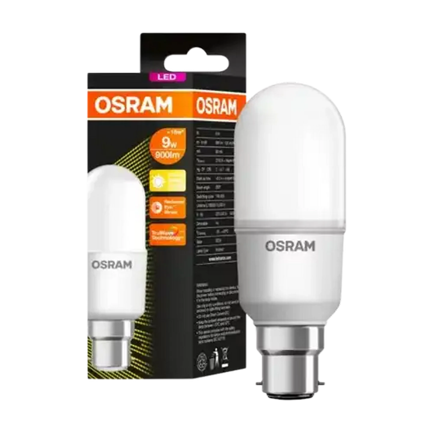 Image of OSRAM LED Stick Globe Warm White BC Bayonet 9W