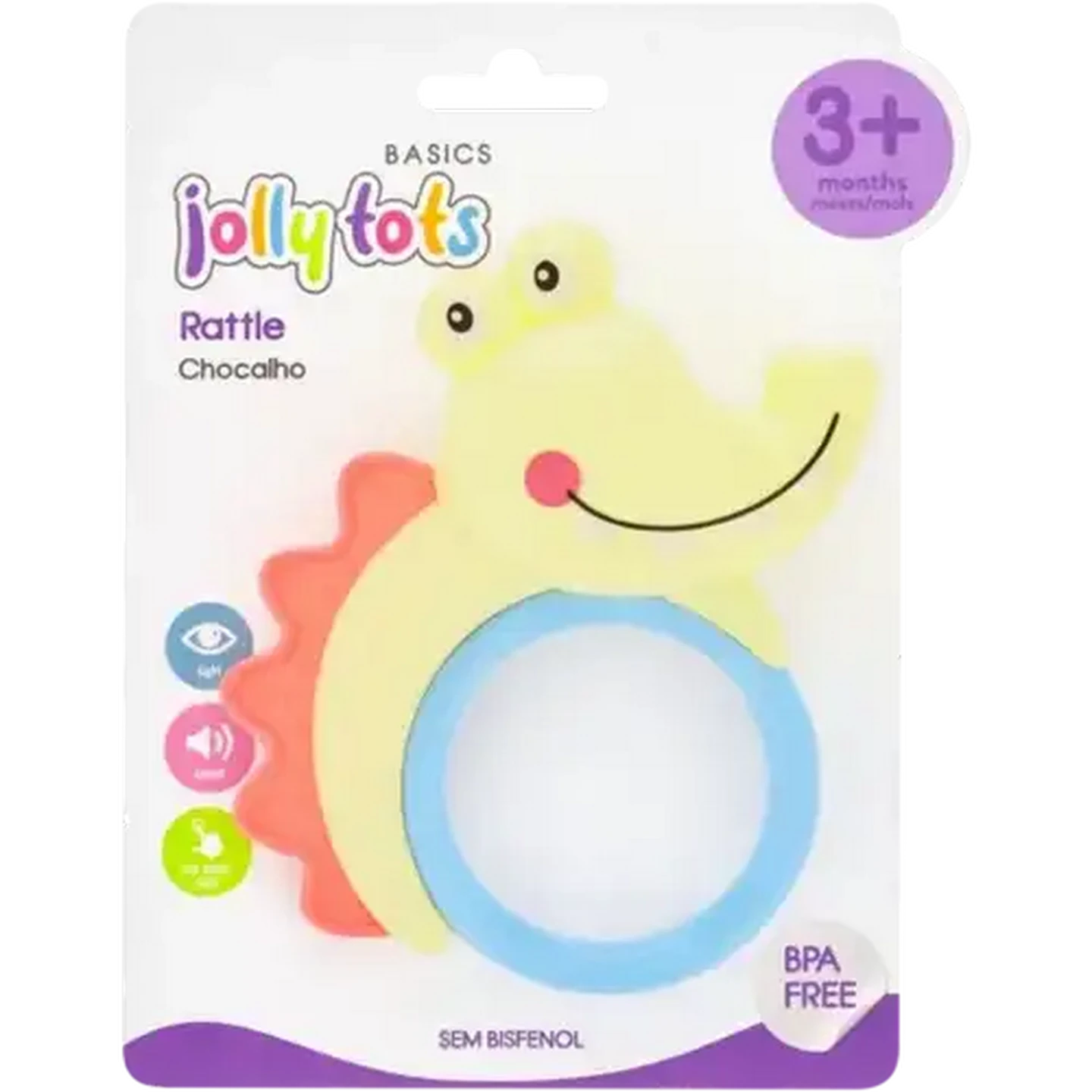 Shoprite ZA | Jolly Tots Basics Dino Rattle Toy (Colour May Vary)
