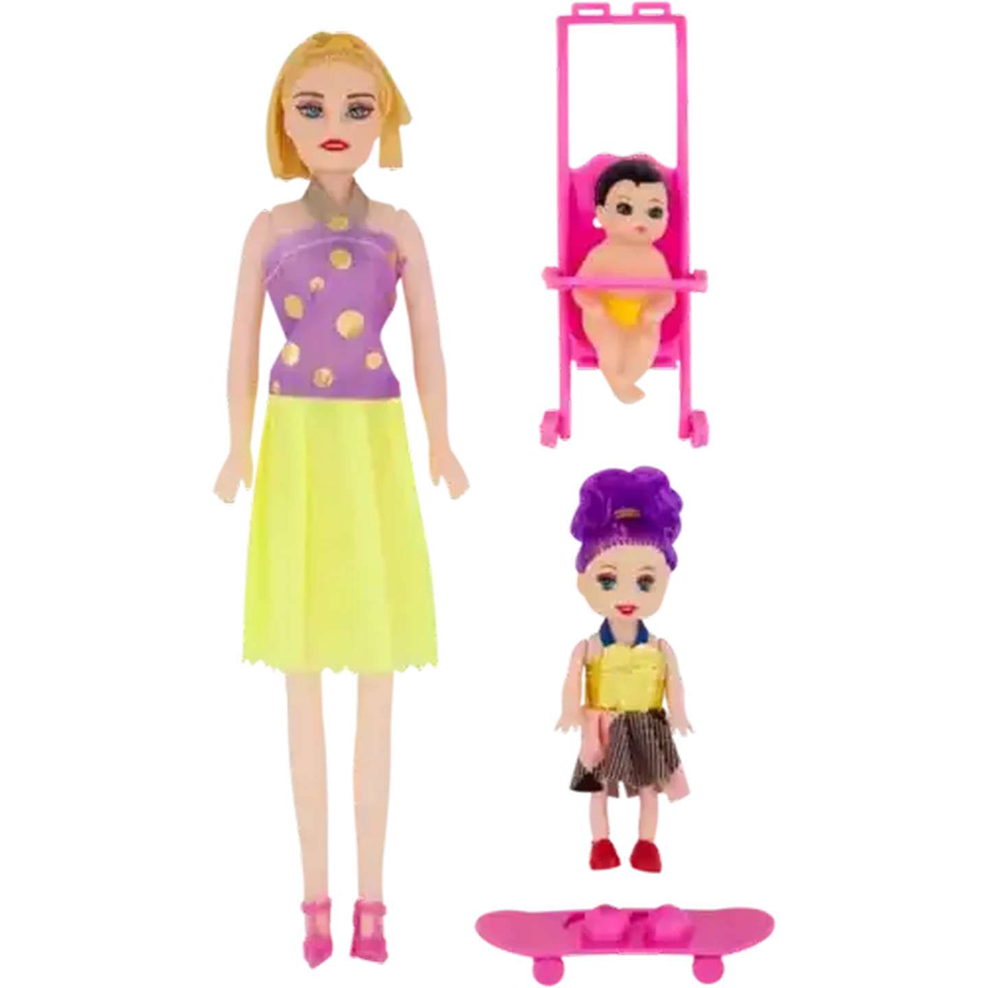 Image of Mommy & Kids Fashion Dolls 5 Piece