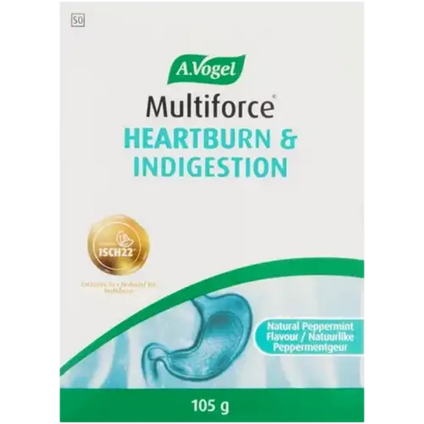Image of A. Vogel Multiforce Natural Peppermint Flavour Heartburn & Indigestion Powder 105g