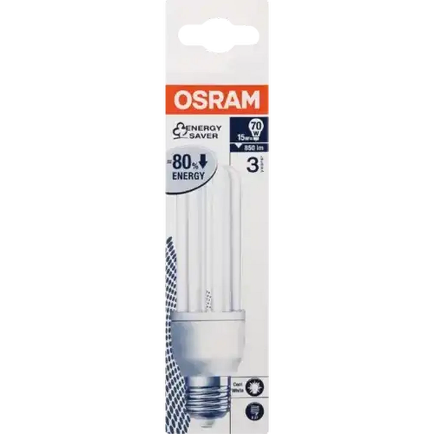 Image of OSRAM Cool White BC Energy Saver Screw-in Globe 15W