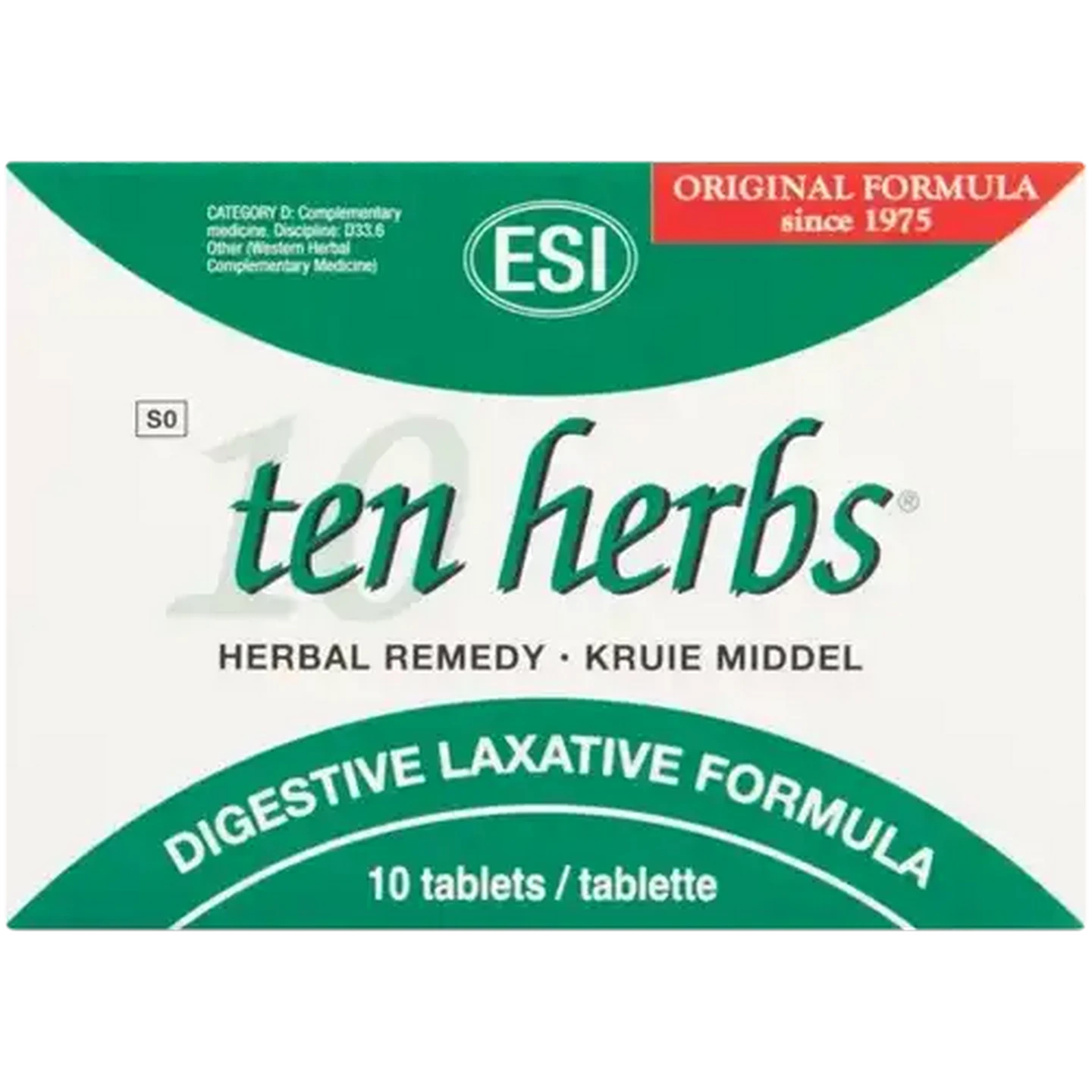 Image of ESI Ten Herbs Digestive Laxitive Formula Tablets 10 Pack