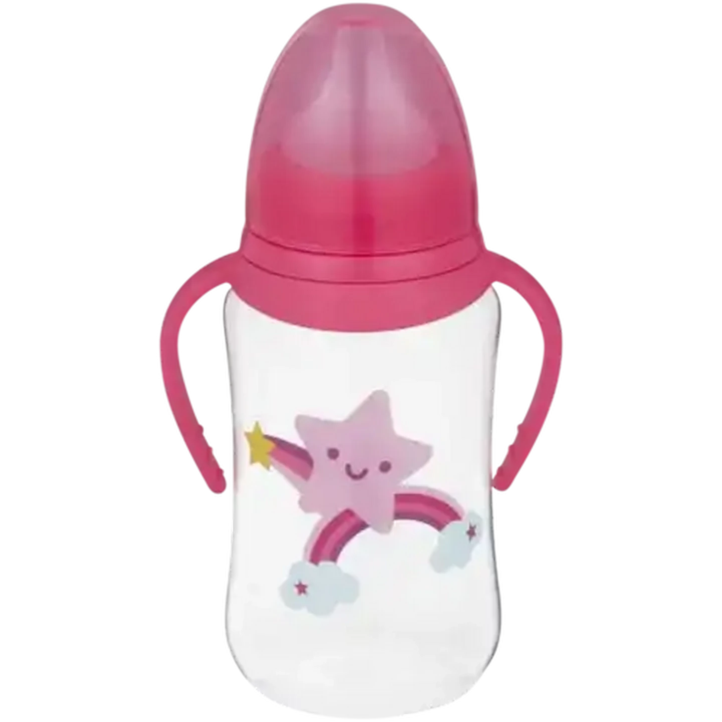 Image of Jolly Tots Basics Slow Flow Wide Neck Bottle with Handle 330ml (Print May Vary)