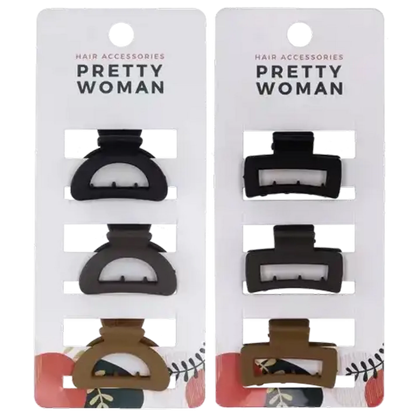 Image of Pretty Woman Small Woodlands Claw 3 Piece (Colour May Vary)