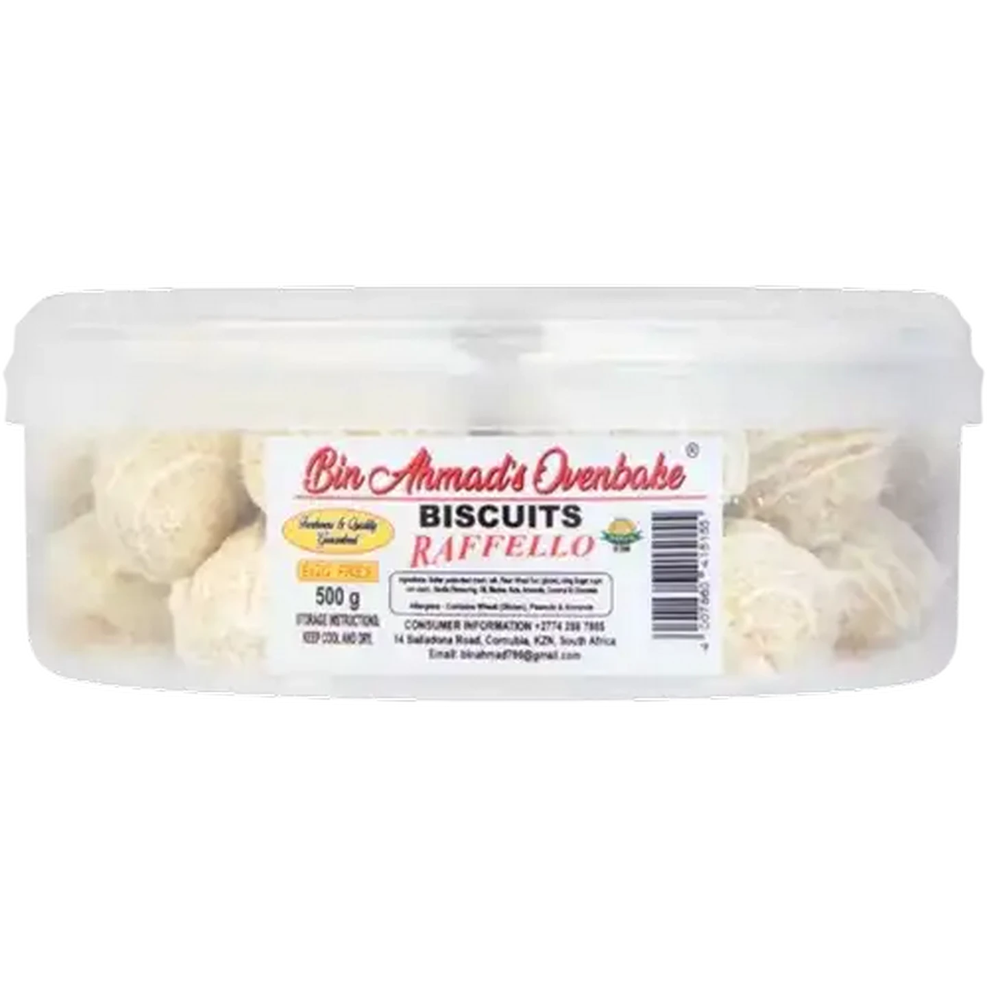 Checkers Sixty60 | Bin Ahmad's Ovenbake Raffello Biscuits 500g