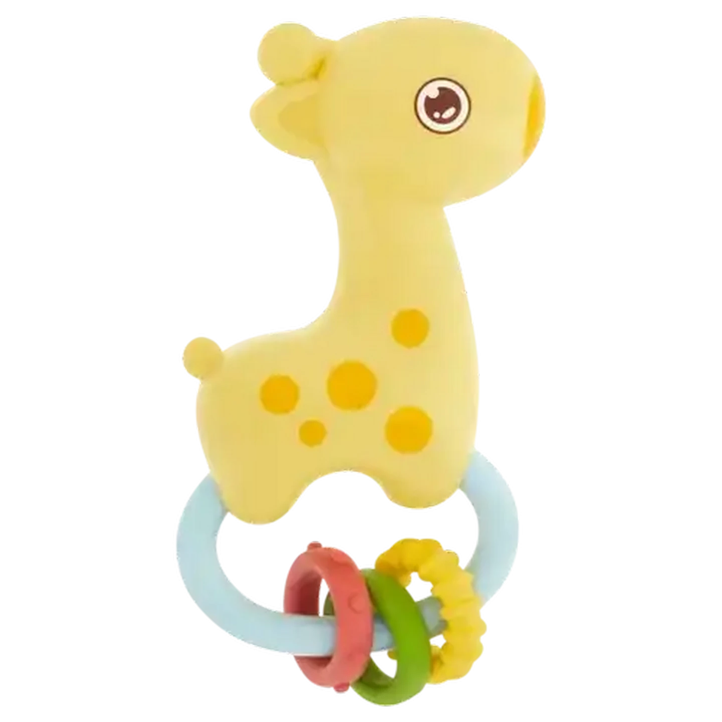 Image of Jolly Tots Giraffe Rattle Rings 3 Months + (Colour May Vary)