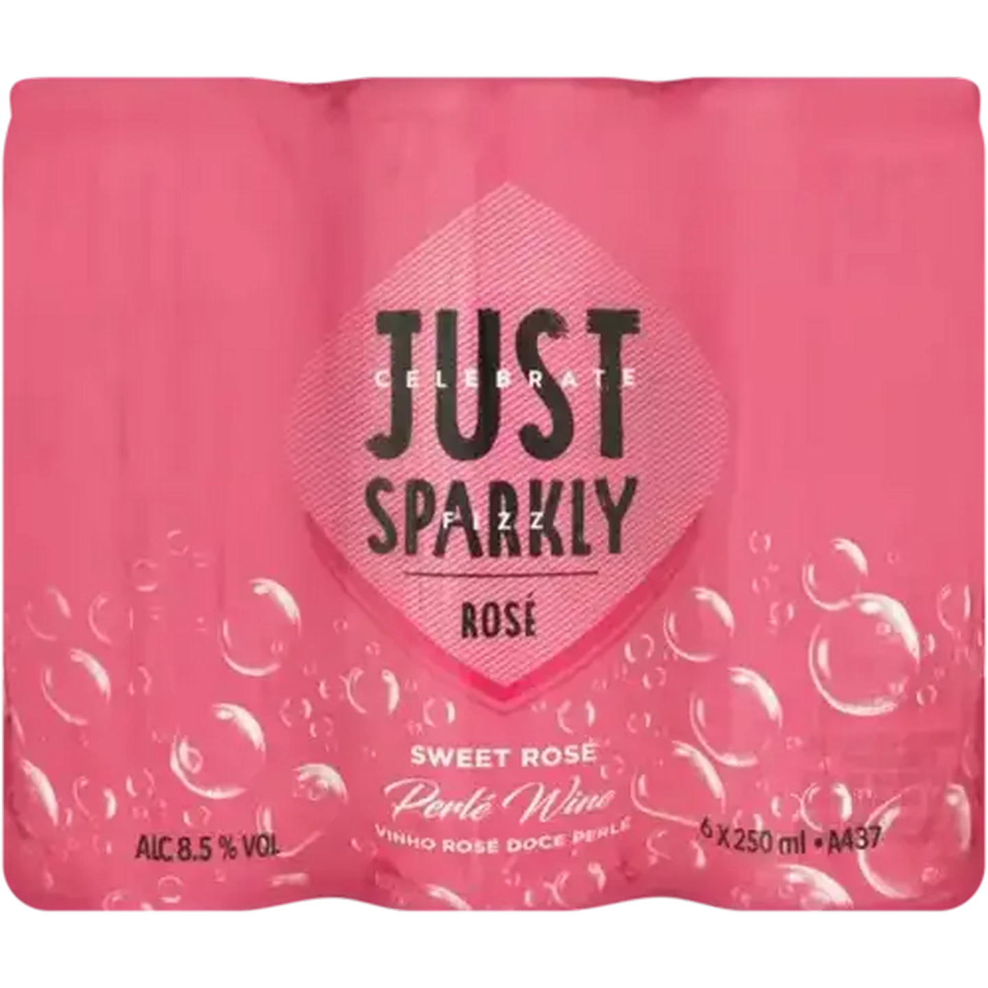 Shoprite ZA | Just Wine Sweet Rosé Perlé Sparkling Wine Cans 6 x 250ml