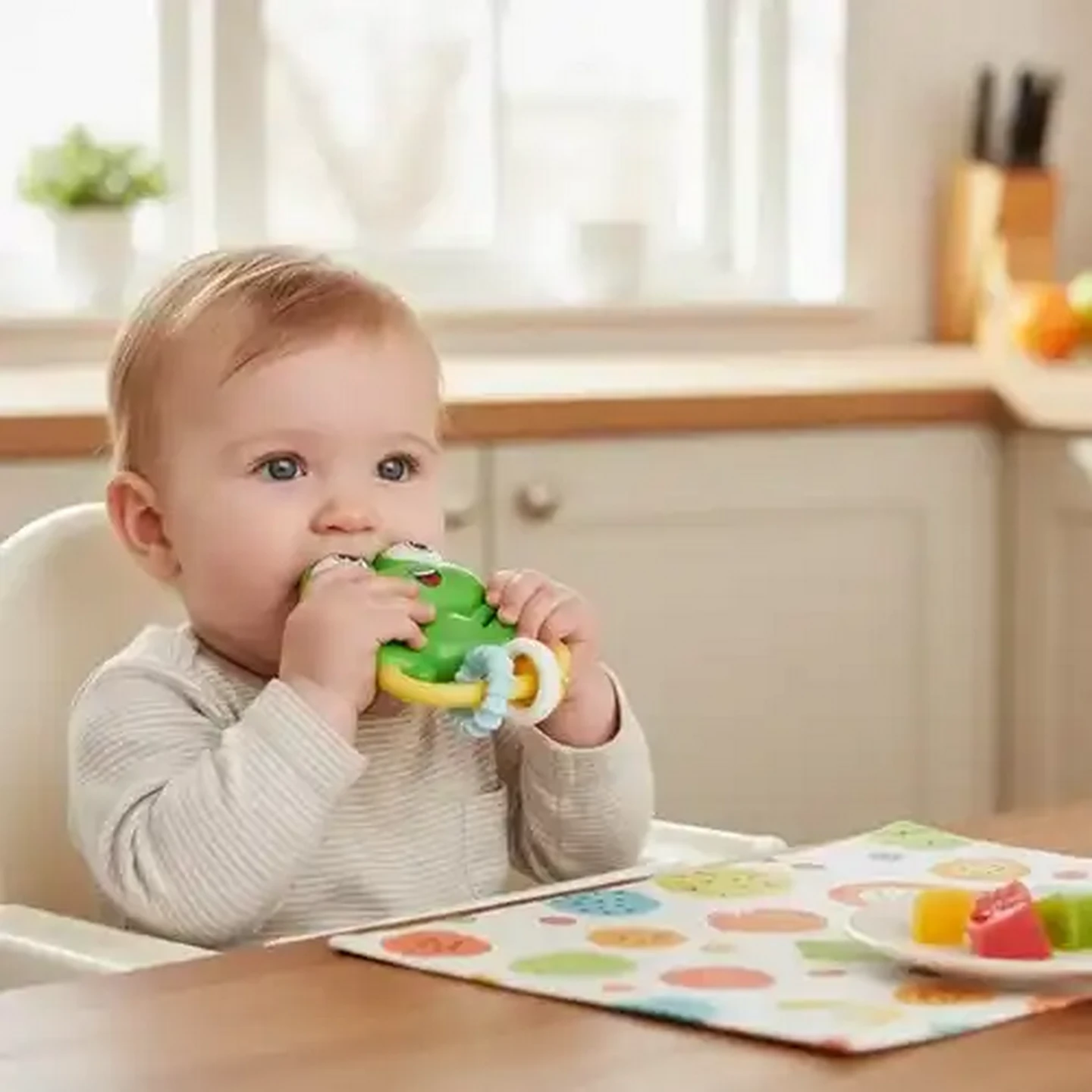 Image of Jolly Tots Froggy Rattle Rings 3 Months +