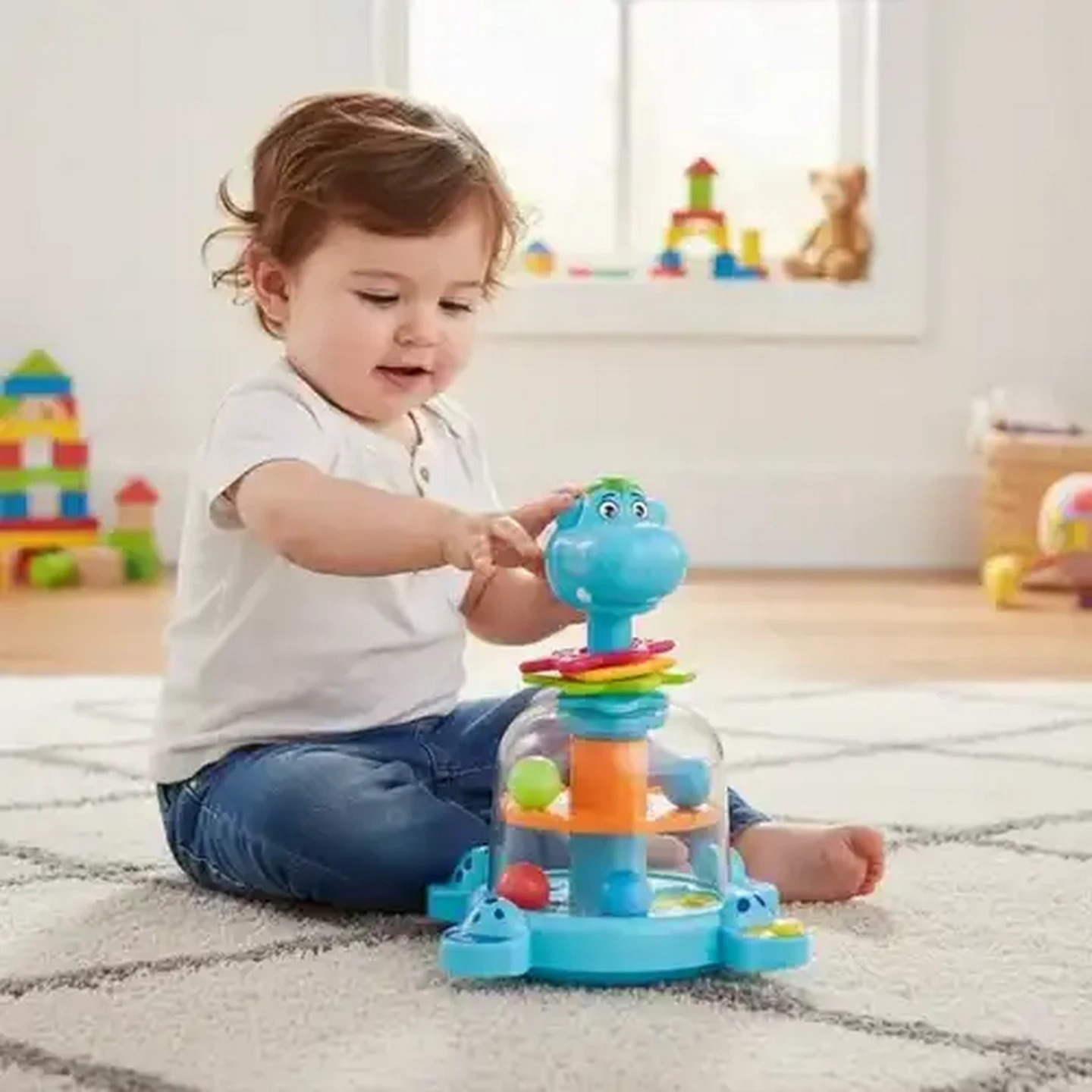Image of Jolly Tots Push & Spin Animal 12 Months +