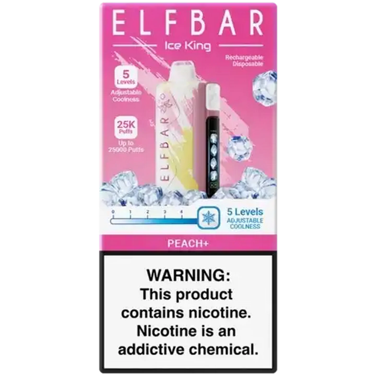 のりのり Checkers Sixty60 | ELFBAR Ice King Peach+ 5% Rechargeable