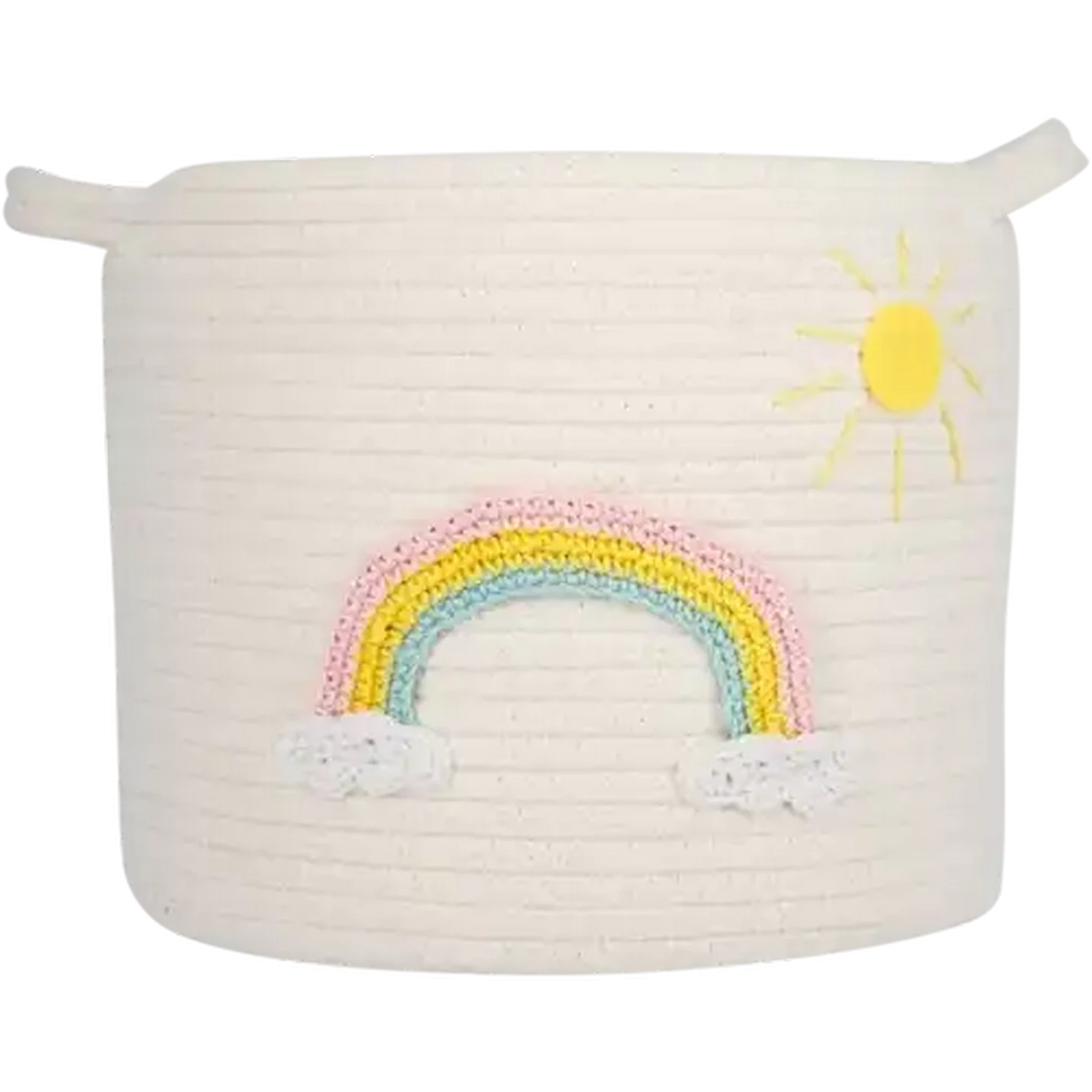 Image of Medium Rainbow/Plane Knitted Storage Basket
