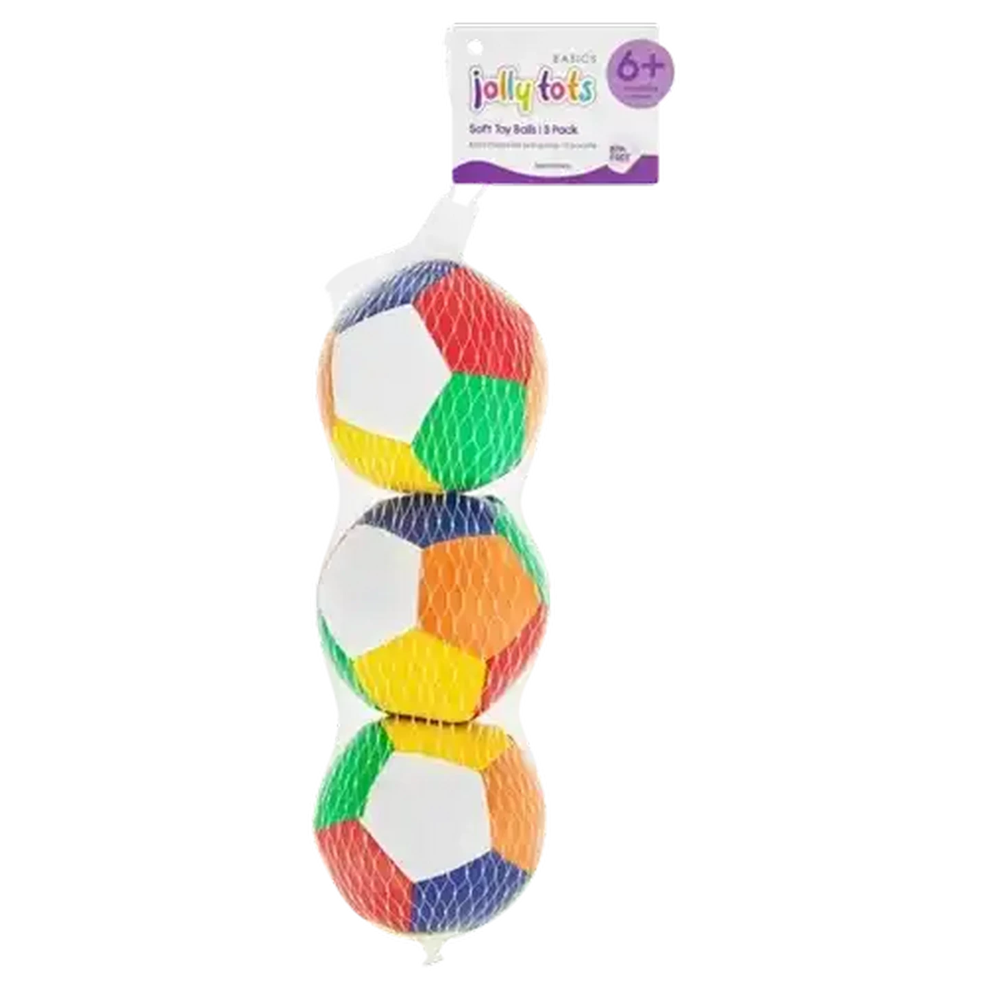Image of Jolly Tots Soft Bright Balls 6 Months + 3-Pack