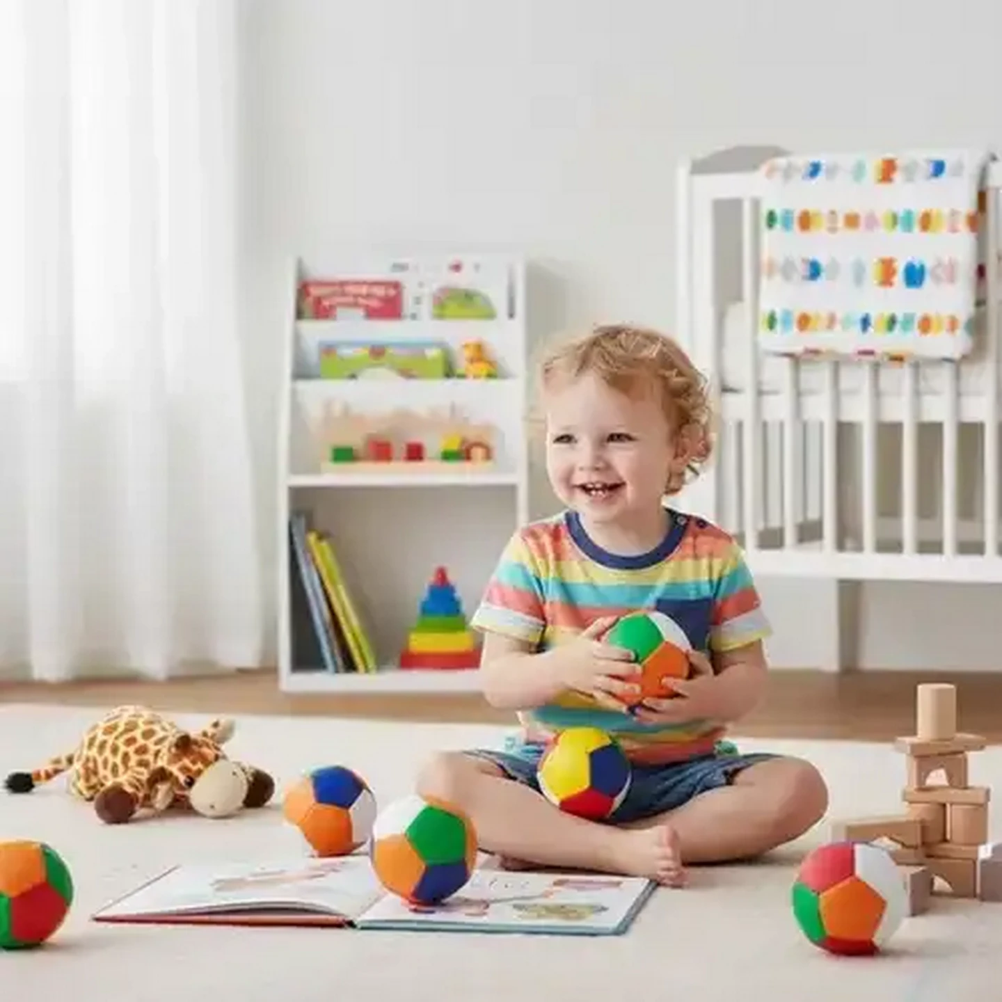 Image of Jolly Tots Soft Bright Balls 6 Months + 3-Pack