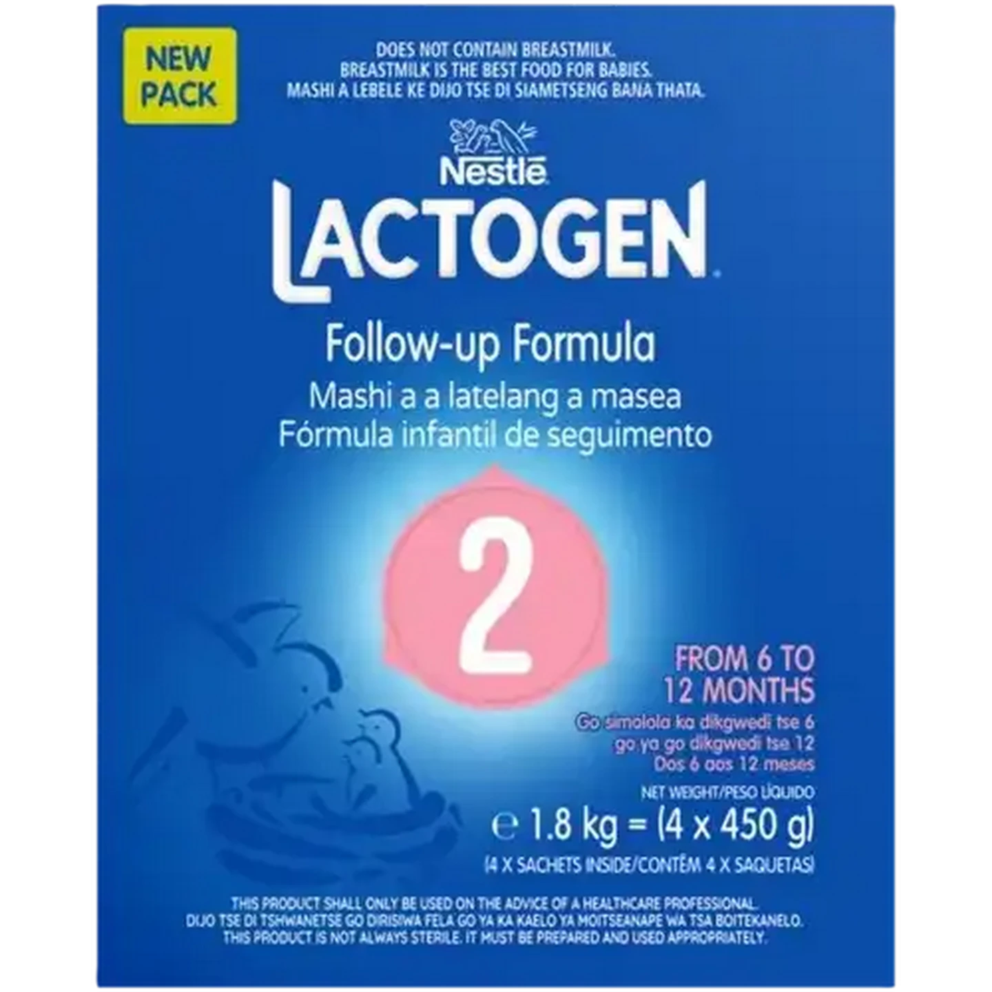 Image of Nestlé Lactogen Stage 2 Follow-Up Formula 4 x 450g