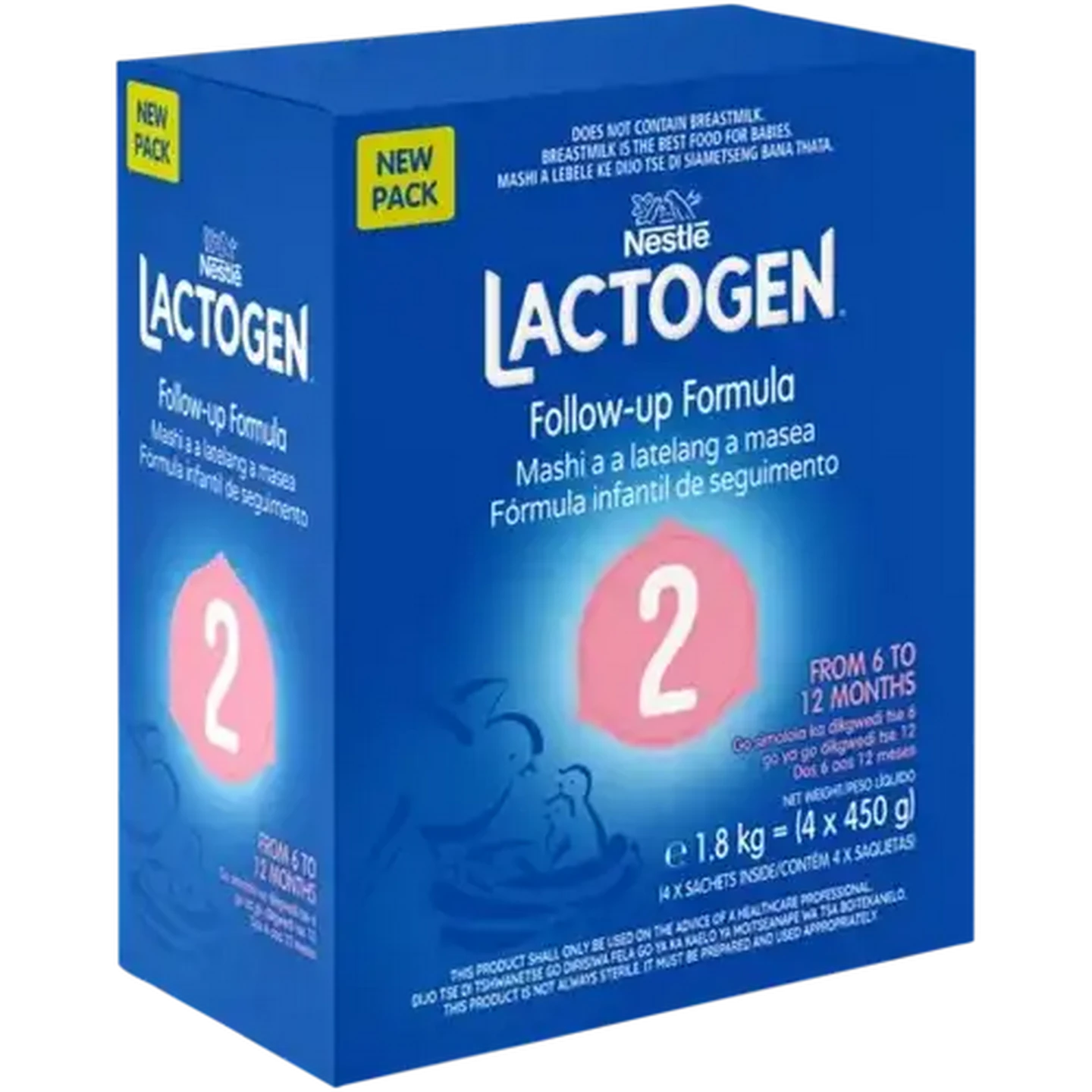 Image of Nestlé Lactogen Stage 2 Follow-Up Formula 4 x 450g