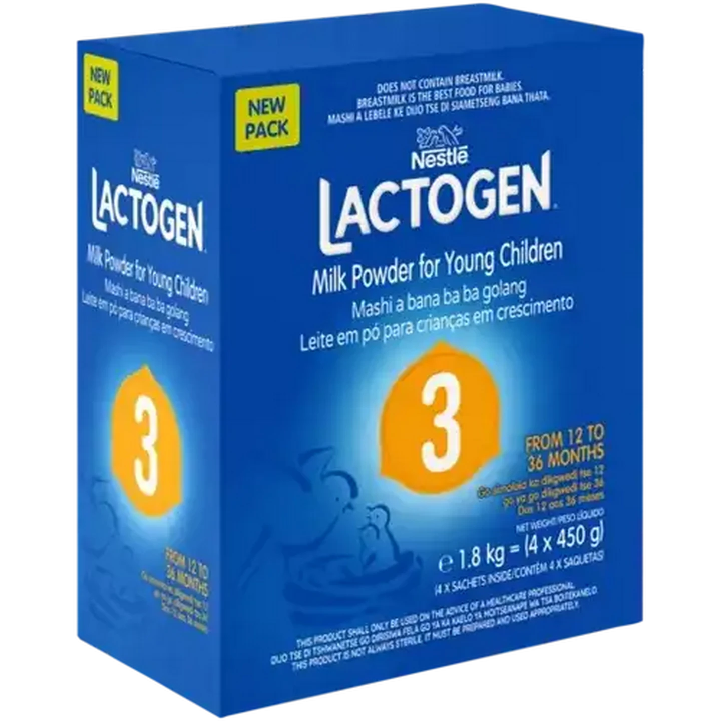 Image of Nestlé Lactogen Stage 3 Milk Powder for Young Children 4 x 450g