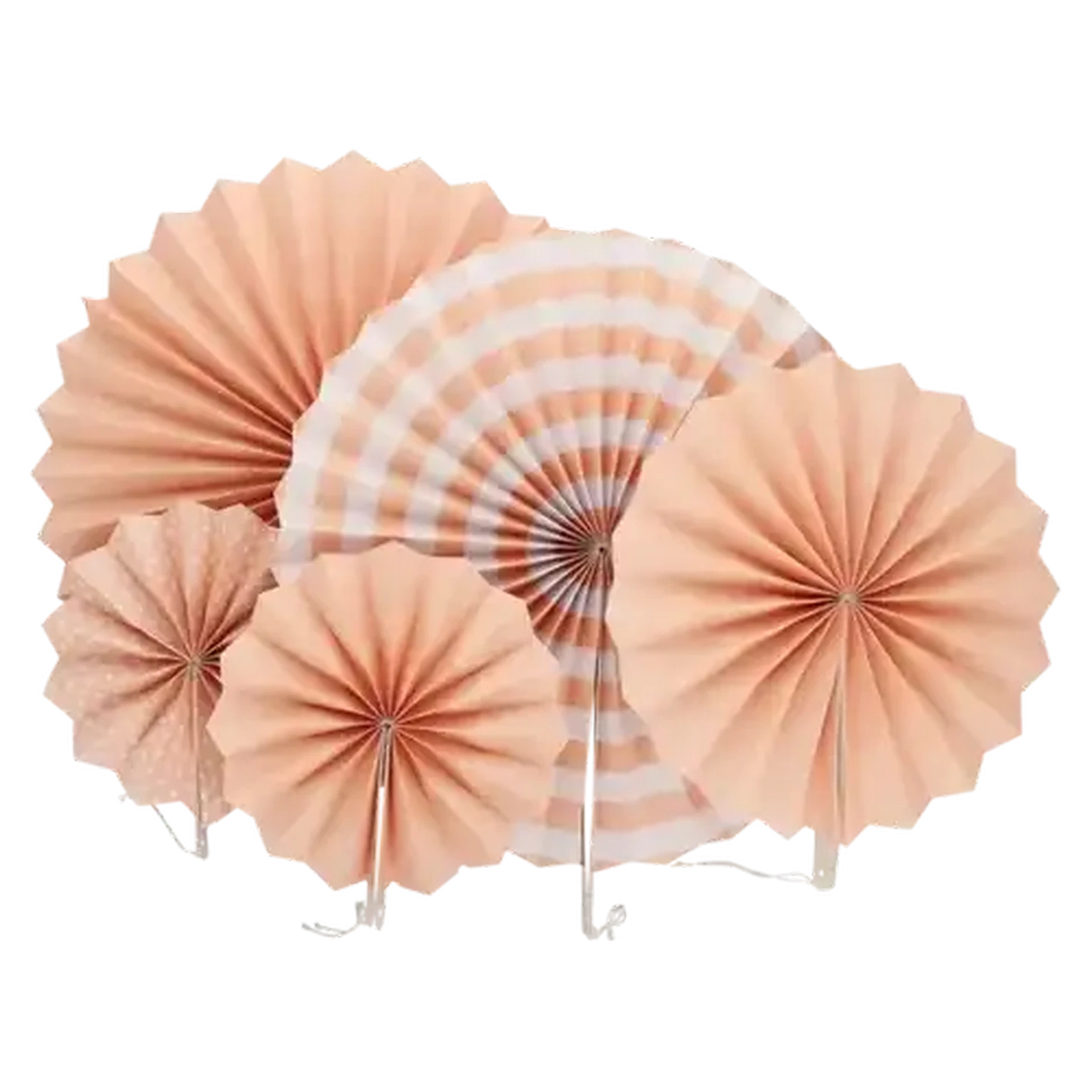 Image of Occasions Pink Decor Fan Wheel 6-Pack