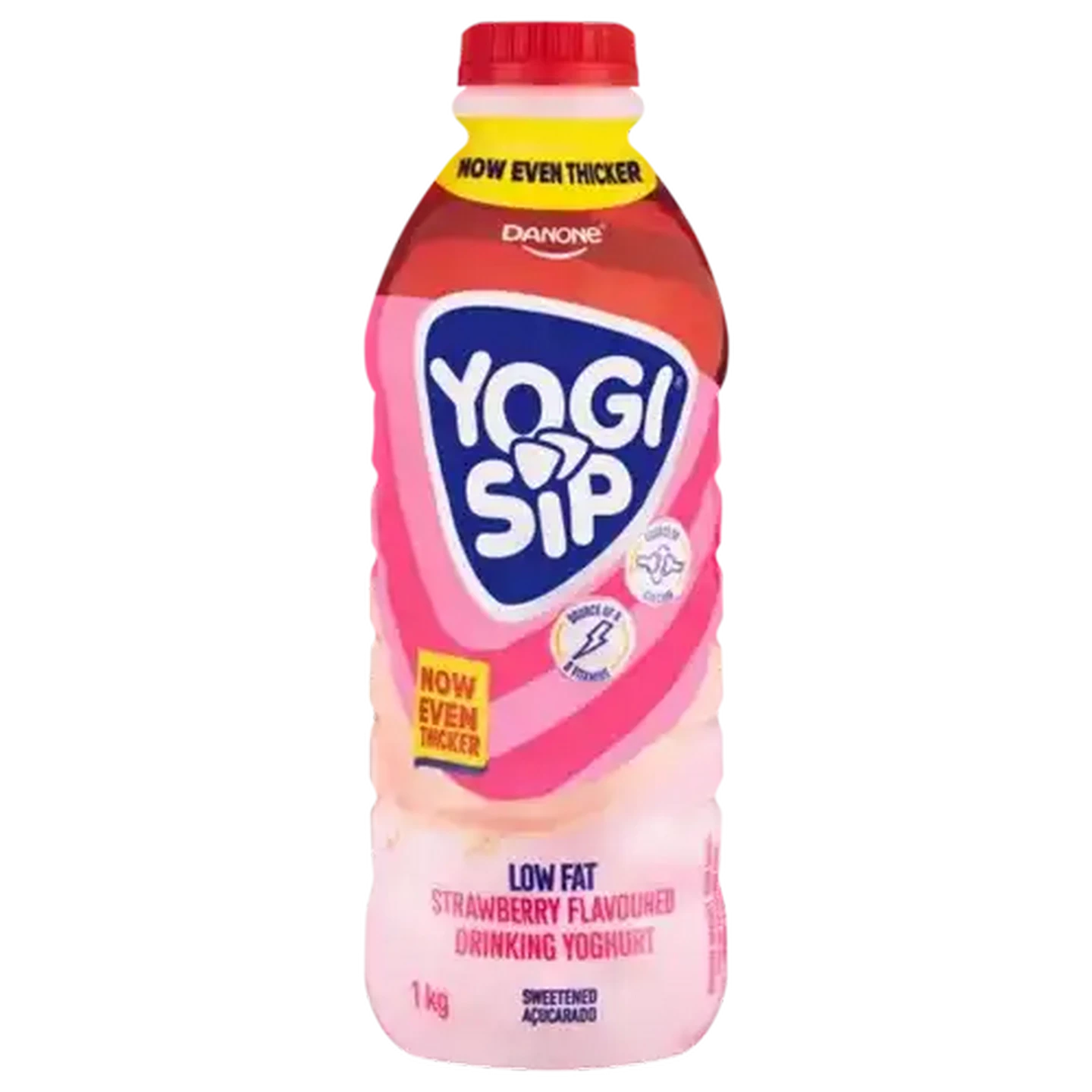Image of Danone Yogi Sip Strawberry Flavoured Low Fat Drinking Yoghurt 1kg