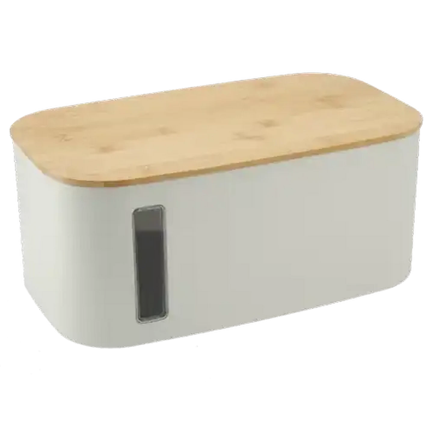 Image of Sand Large Bread Bin with Wooden Lid