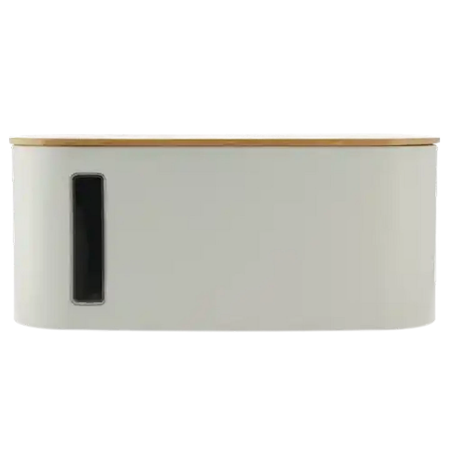 Image of Sand Large Bread Bin with Wooden Lid