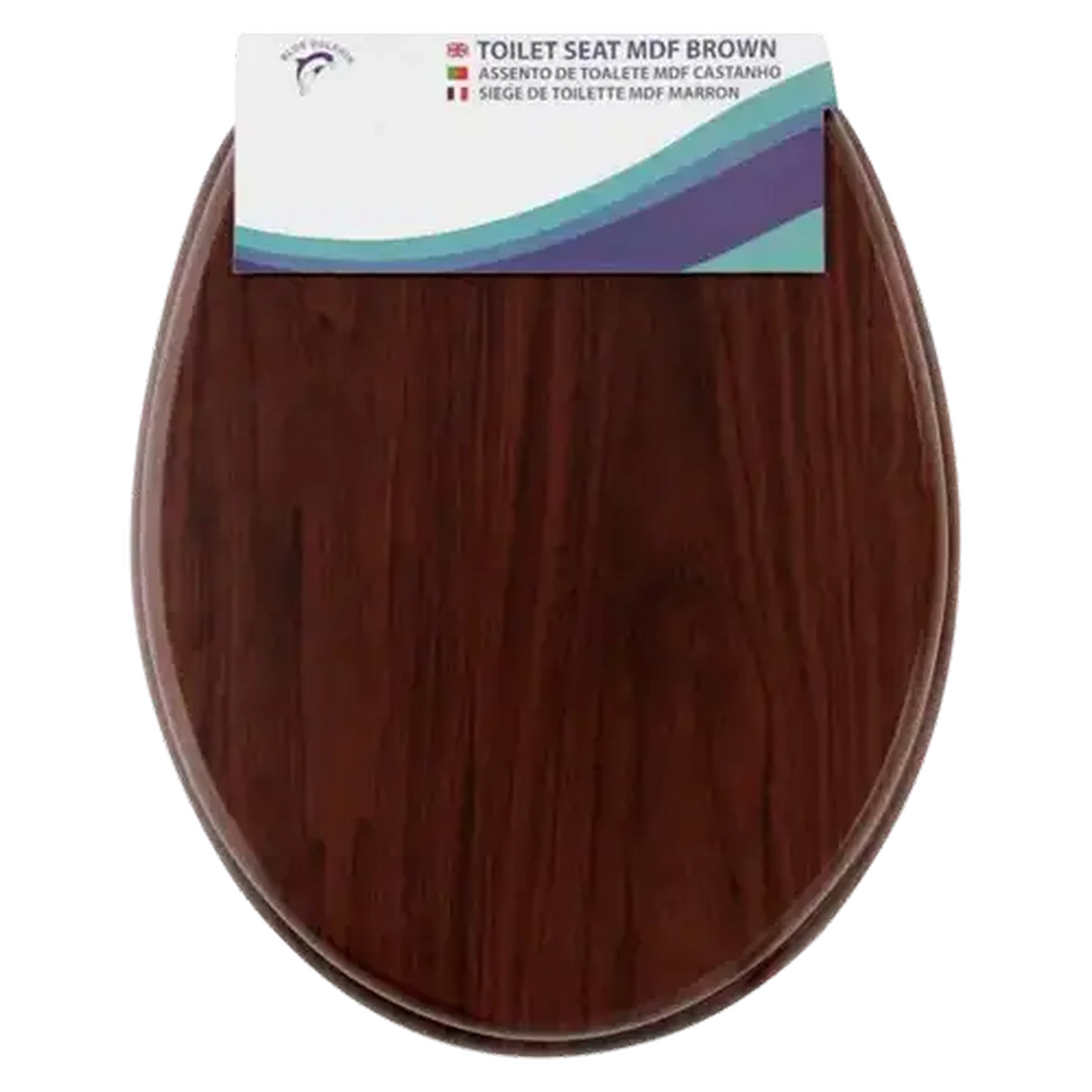 Image of Blue Dolphin Brown Toilet Seat