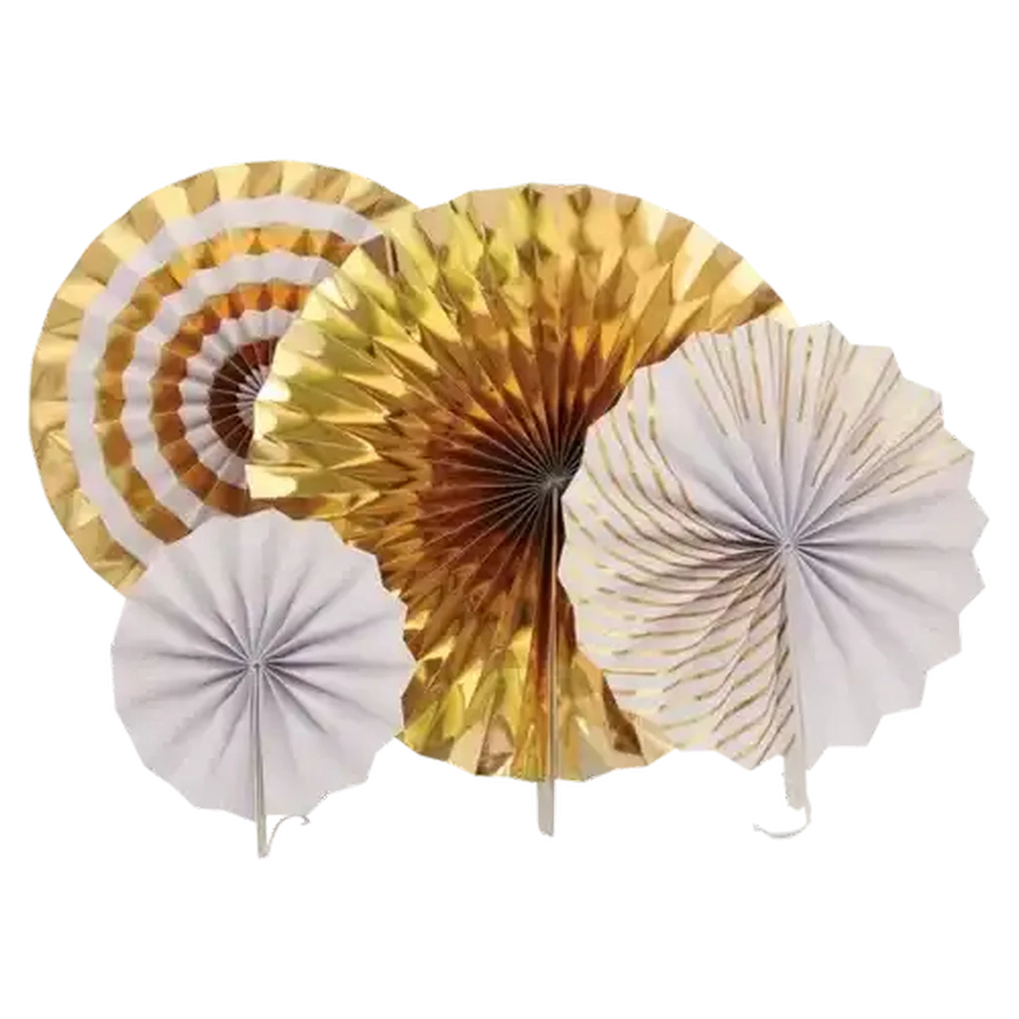 Image of Occasions Gold Decor Fan Wheel 4-Pack