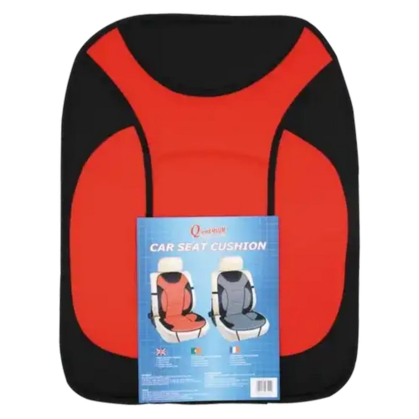 Image of Q Premium Black & Red Seat Cushion