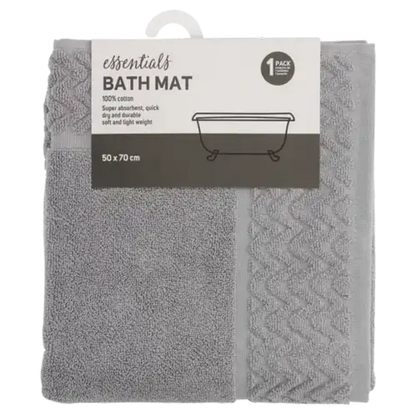 Image of Essentials Sleet Bath Mat 50 x 70cm