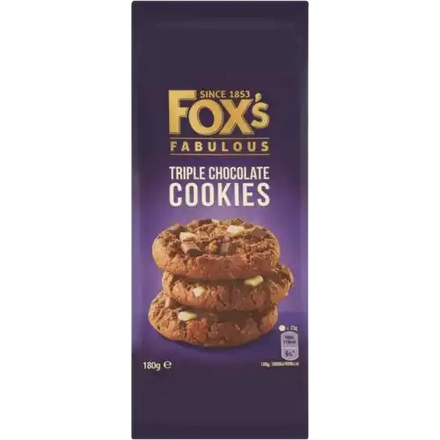 Checkers Sixty60 | Fox's Fabulous Triple Chocolate Cookies 180g