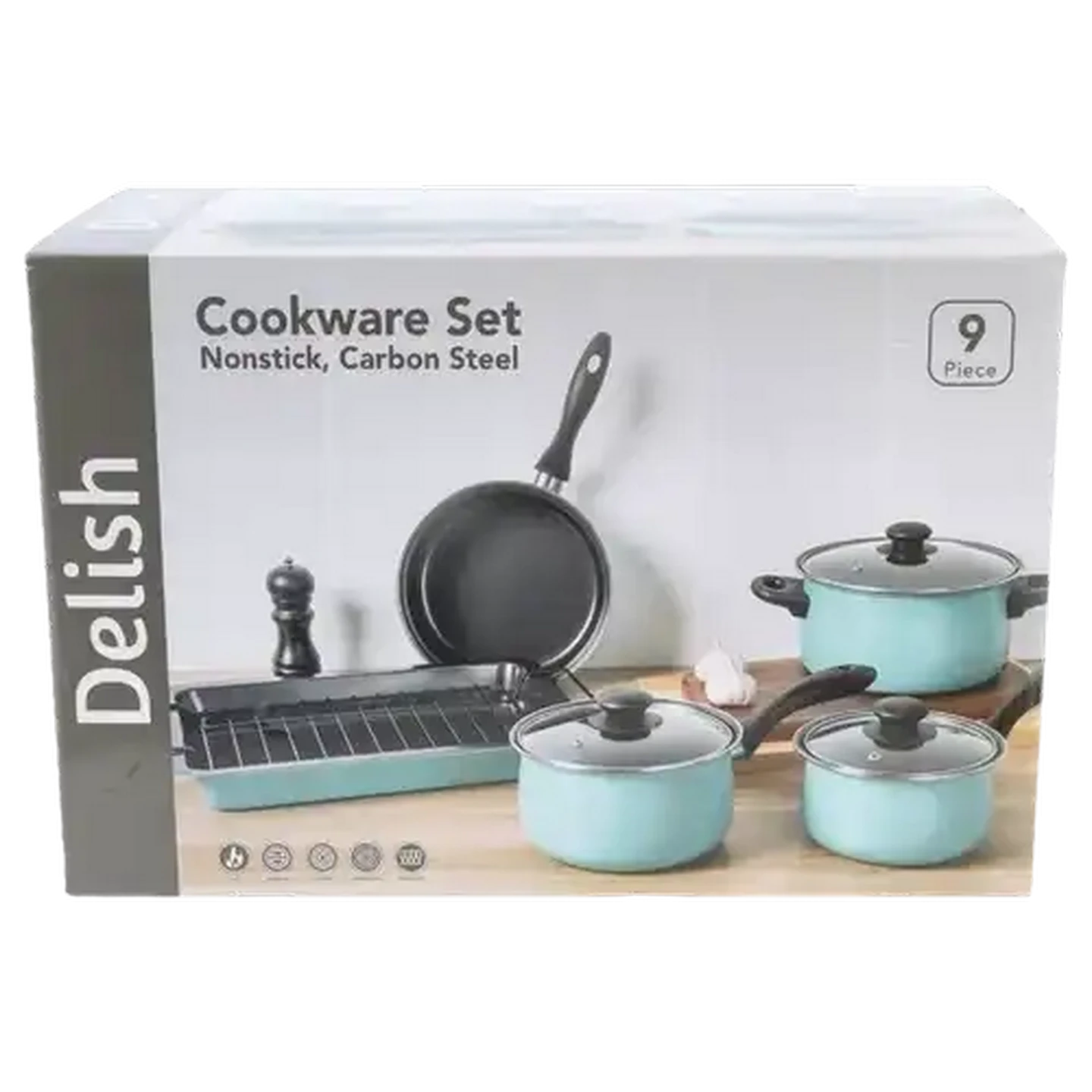 Checkers Sixty60 | Delish Non-Stick Carbon Steel Cookware Set 9 Piece
