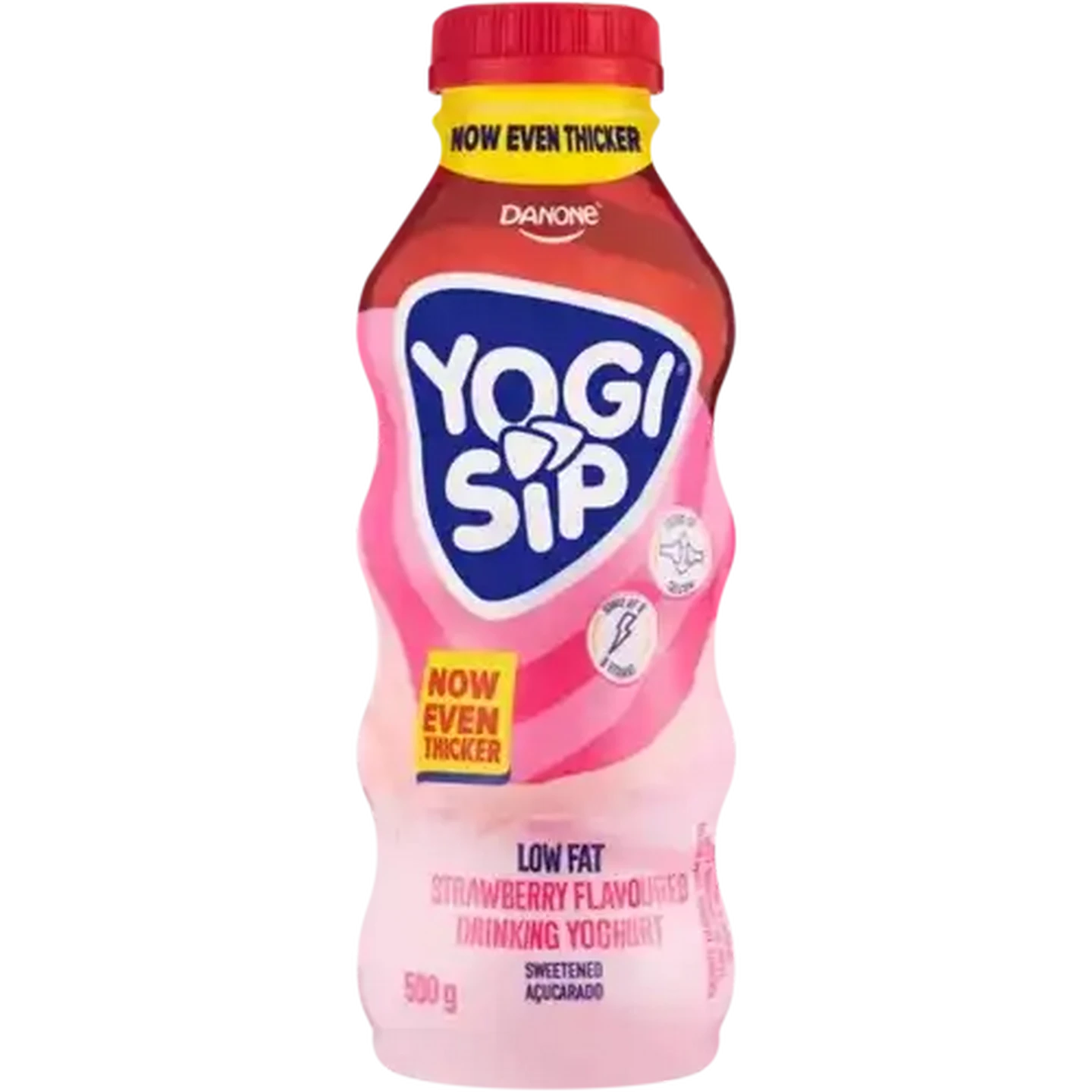 Image of Danone Yogi Sip Strawberry Flavoured Low Fat Drinking Yoghurt 500g
