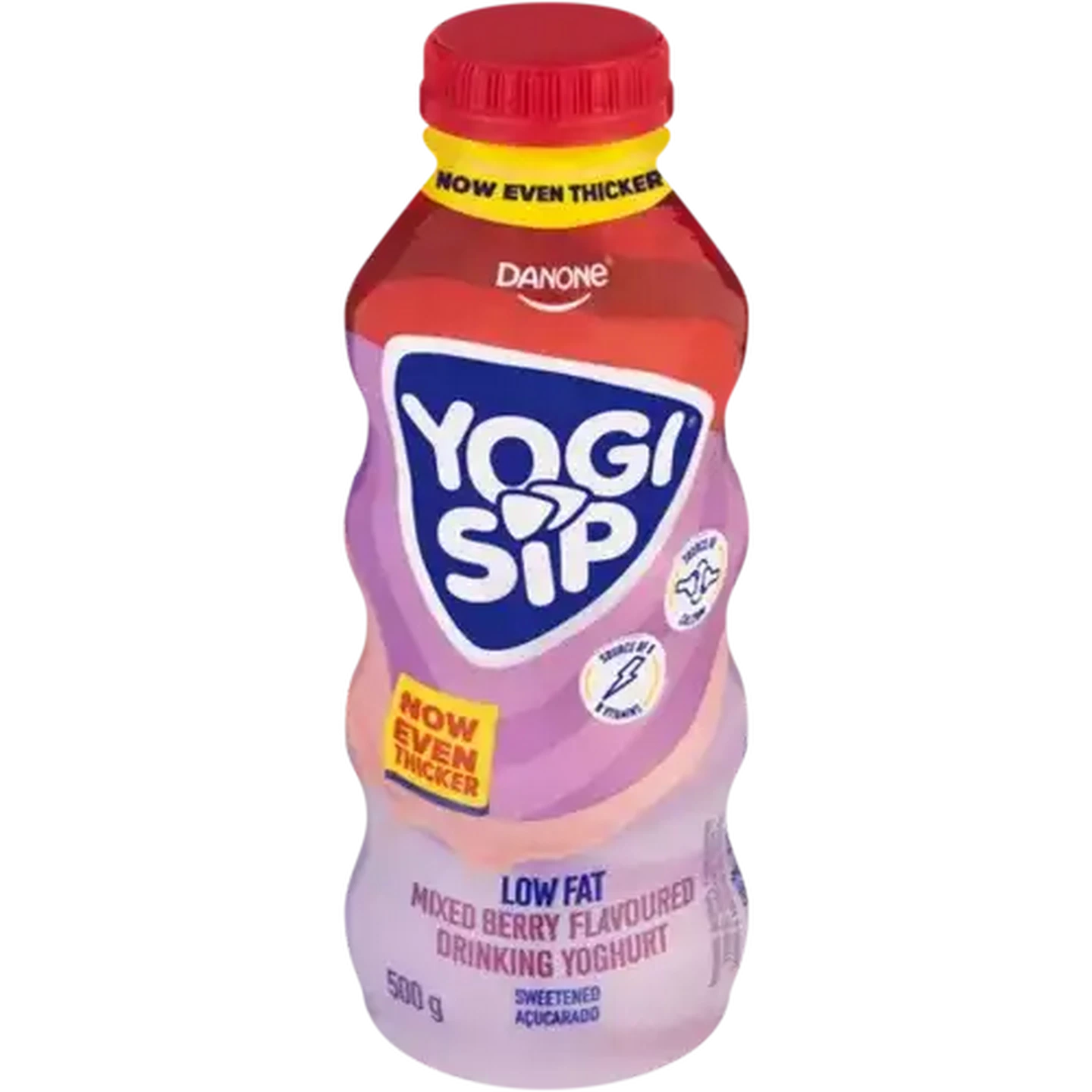 Image of Danone Yogi Sip Mixed Berry Flavoured Low Fat Drinking Yoghurt 500g