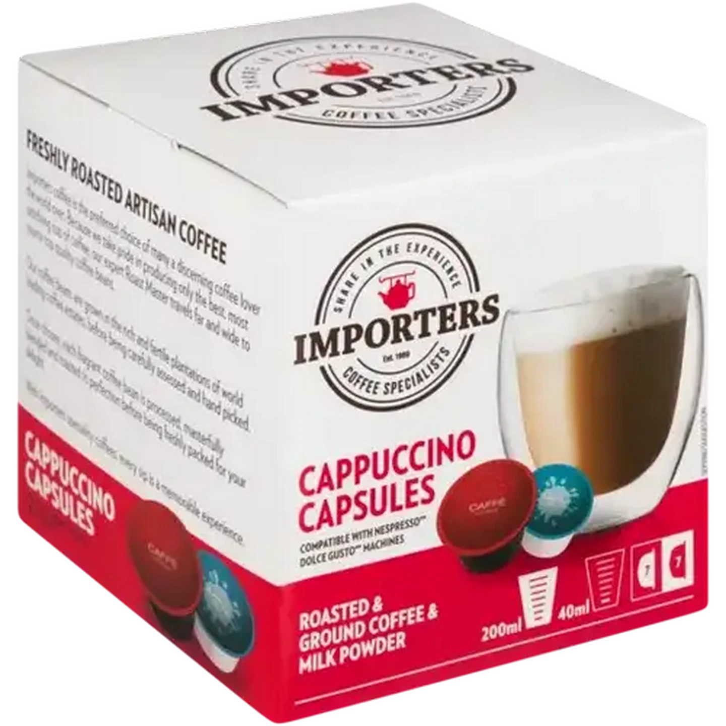 Image of Importers Cappuccino Capsules 14 Pack