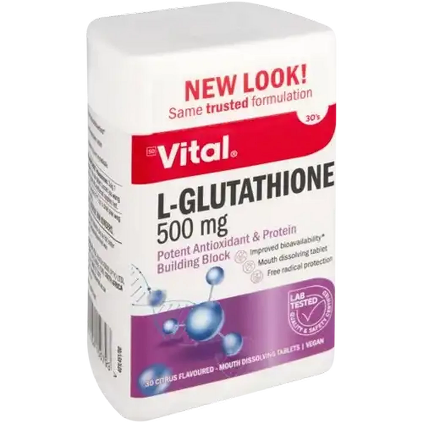Checkers Sixty60 | Vital Citrus Flavoured 500mg L-Glutathione Mouth  Dissolving Tablets 30 Pack