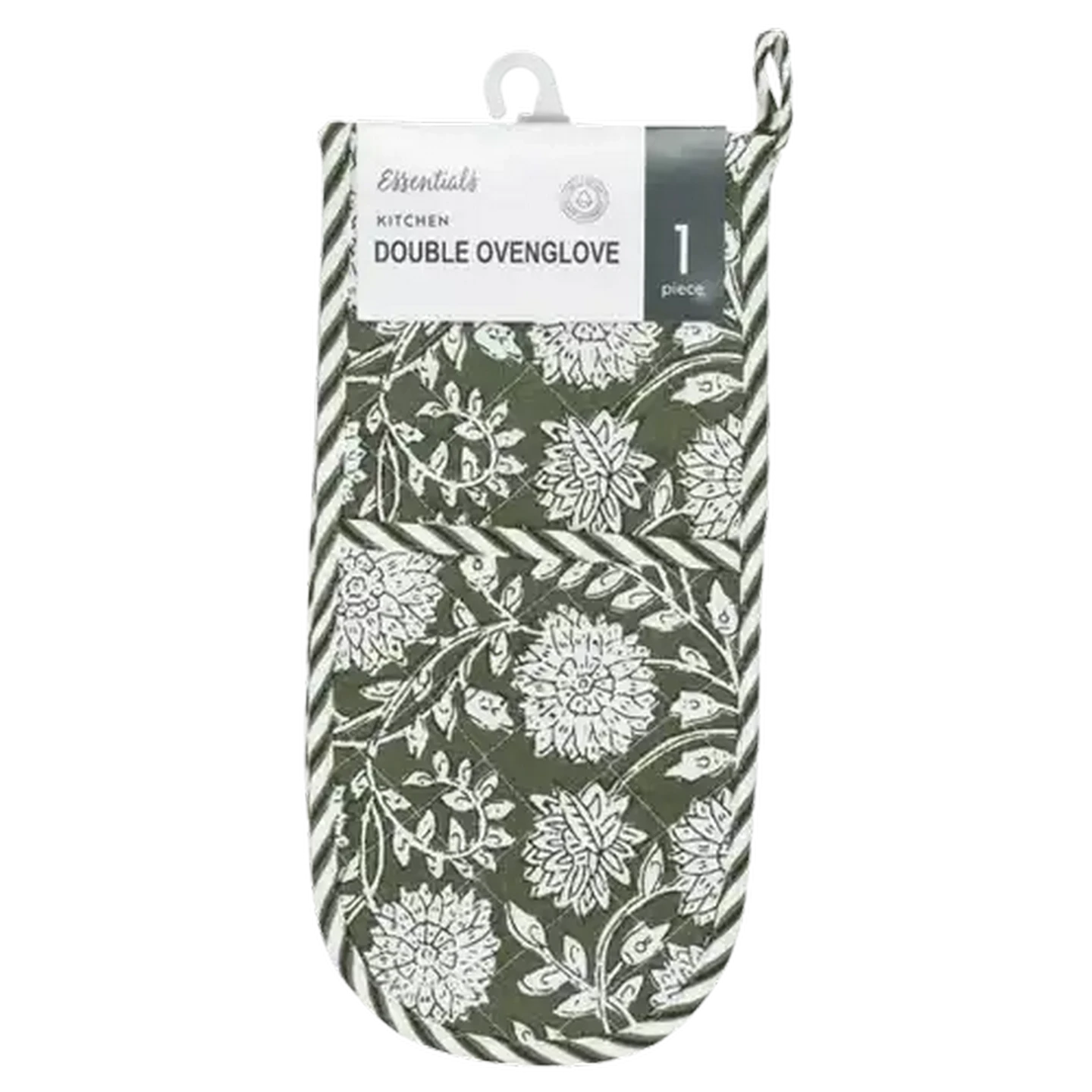 Image of Essentials Malvern Sage Double Oven Glove 18 x 78cm