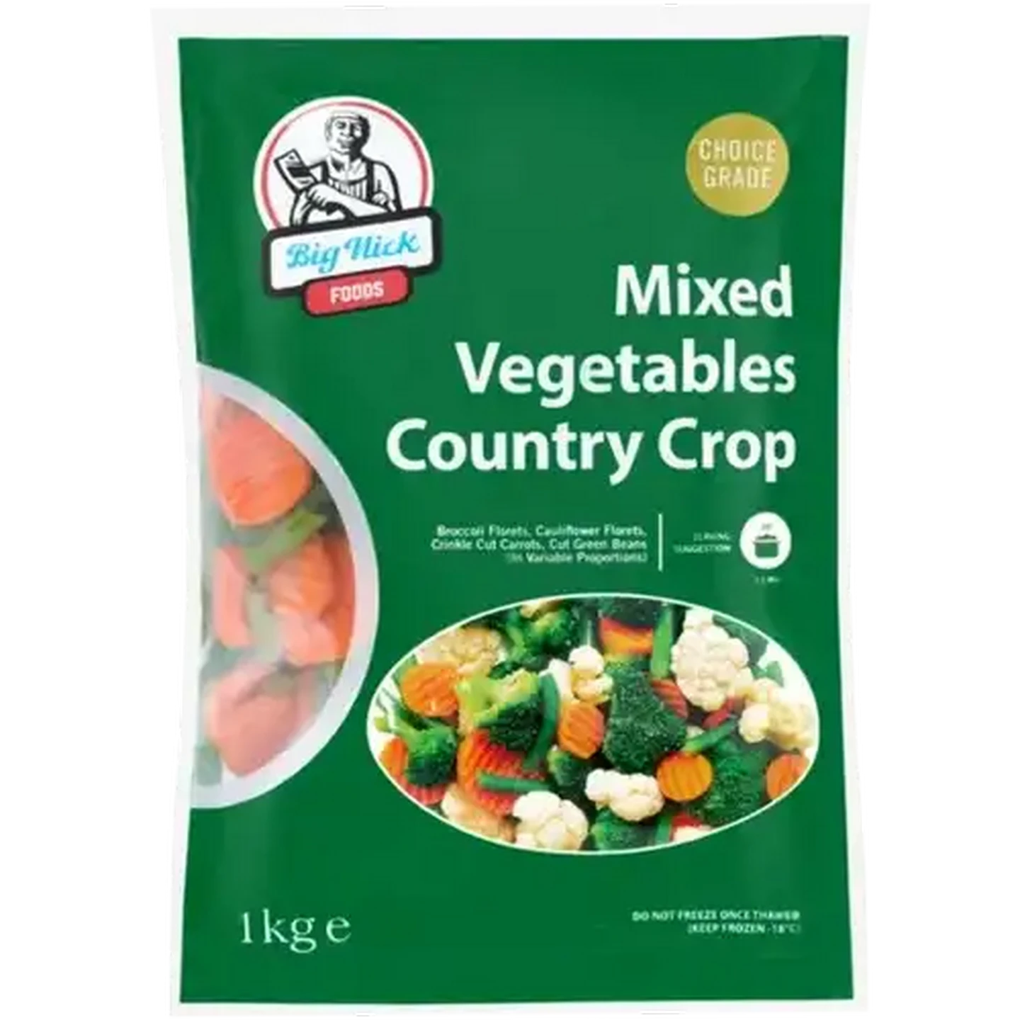 Checkers Sixty60 | Big Nick Frozen Mixed Vegetables Country Crop 1kg