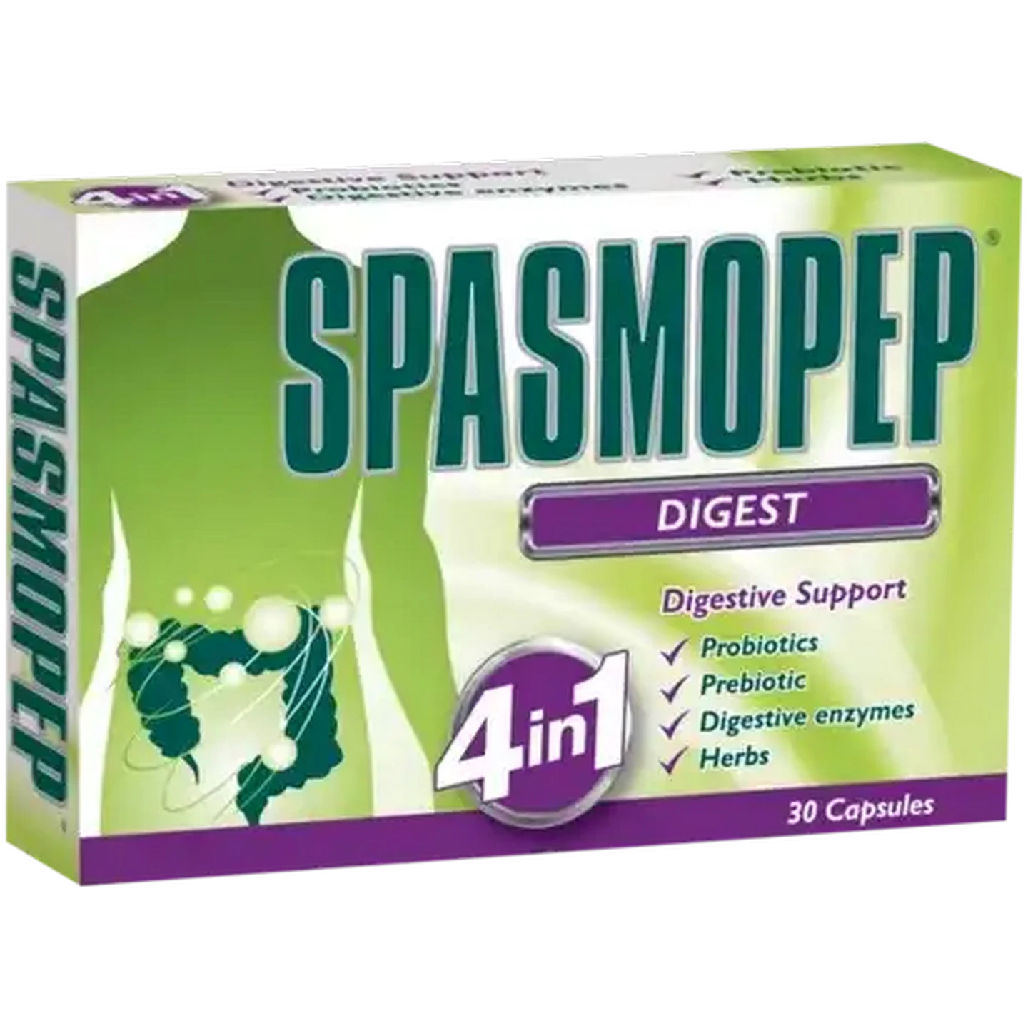 Image of Spasmopep 4-in-1 Digestive Support Capsules 30 Pack
