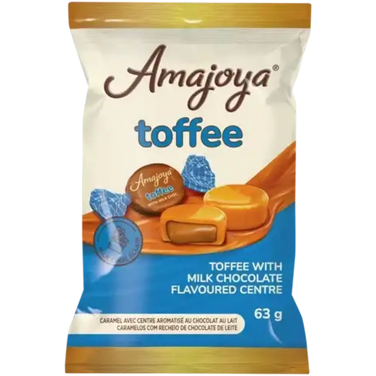 Shoprite ZA | Amajoya Toffee with Milk Chocolate Flavoured Centre 63g
