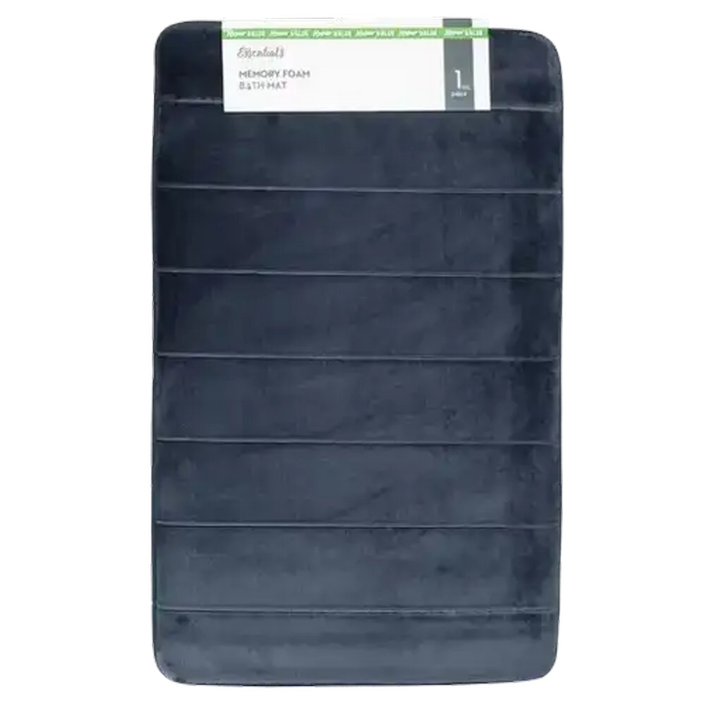Image of Hyper Value Essentials Blue Memory Foam Bath Mat 50 x 80cm