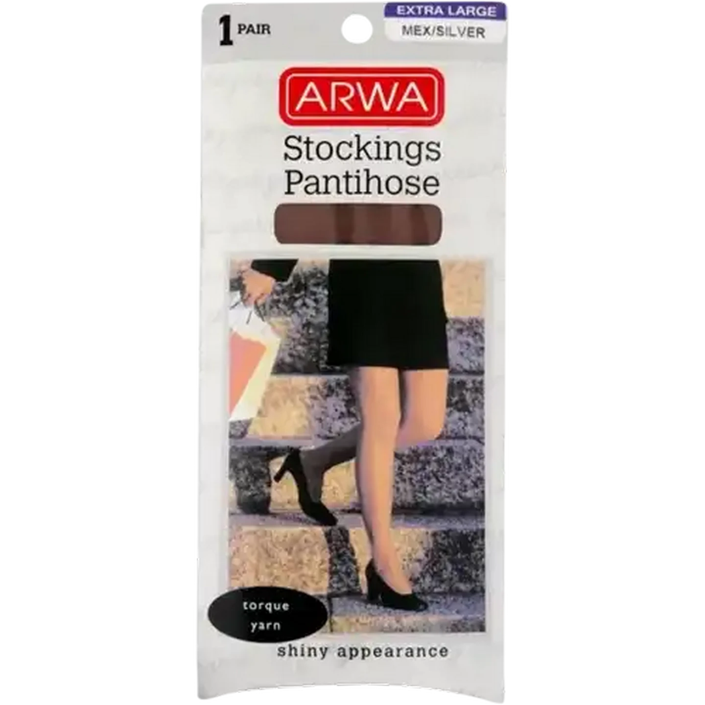 Image of Arwa Torque Yarn Mexican Silver Extra Large Pantihose