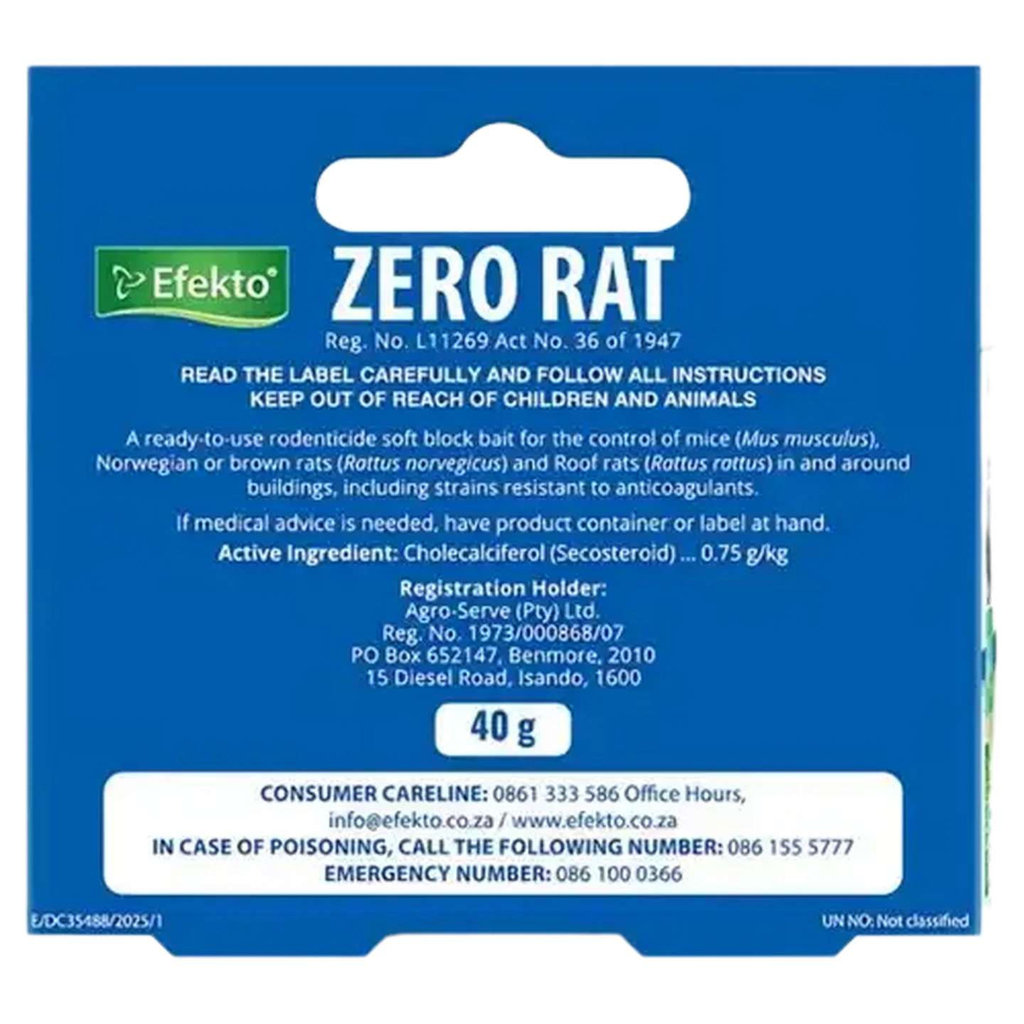 Image of Efekto Zero Rat 40g