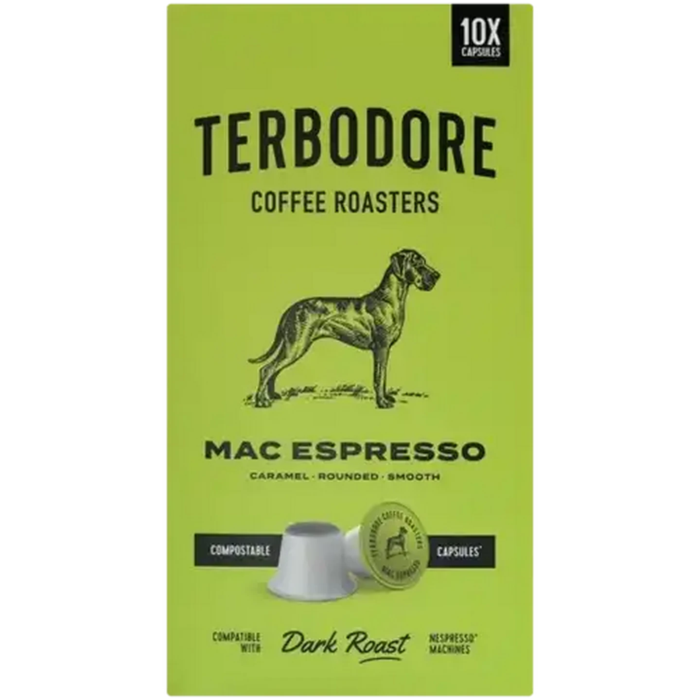 Image of Terbodore Mac Espresso Coffee Capsules 10 Pack