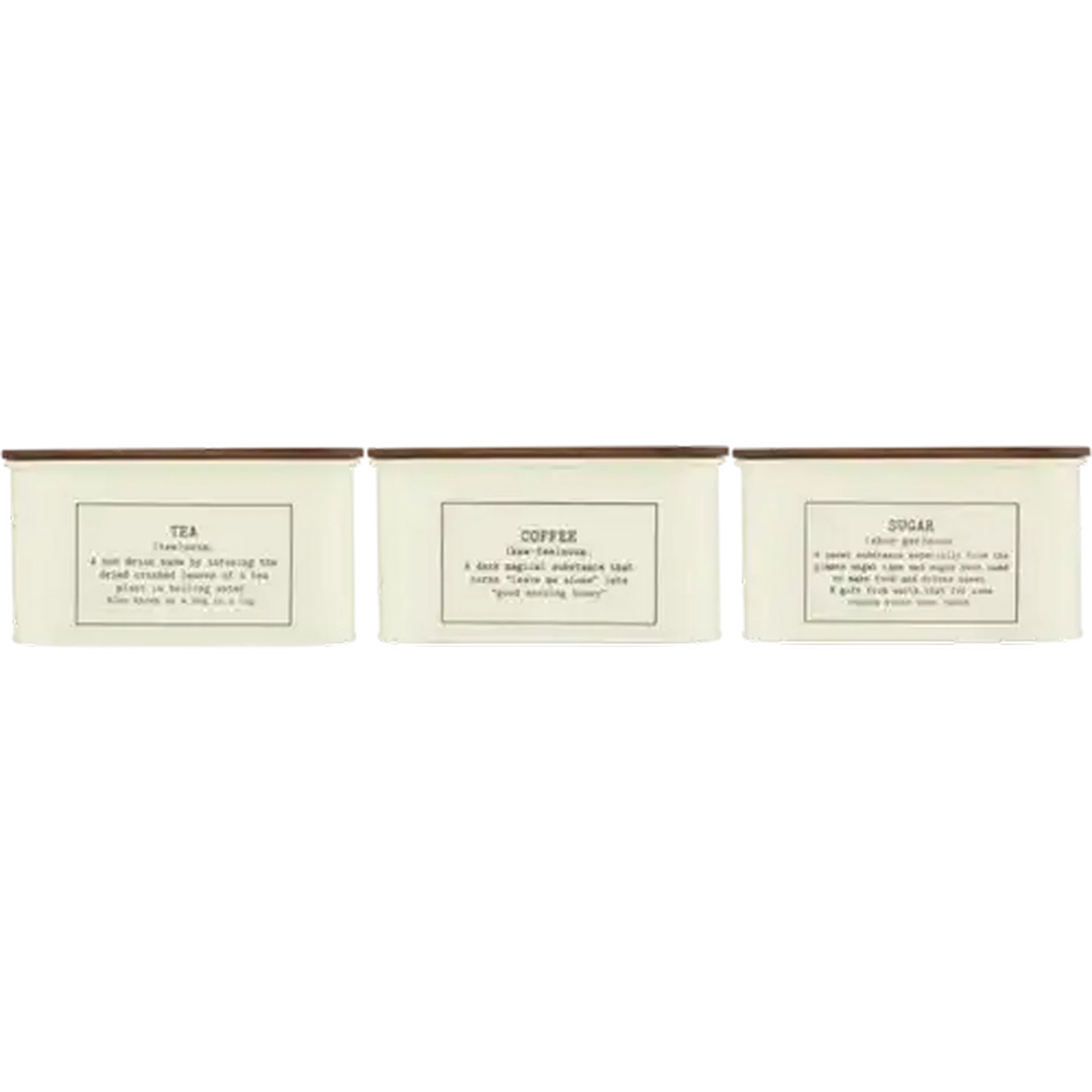 Image of Tea, Coffee & Sugar Canister Set 3-Piece