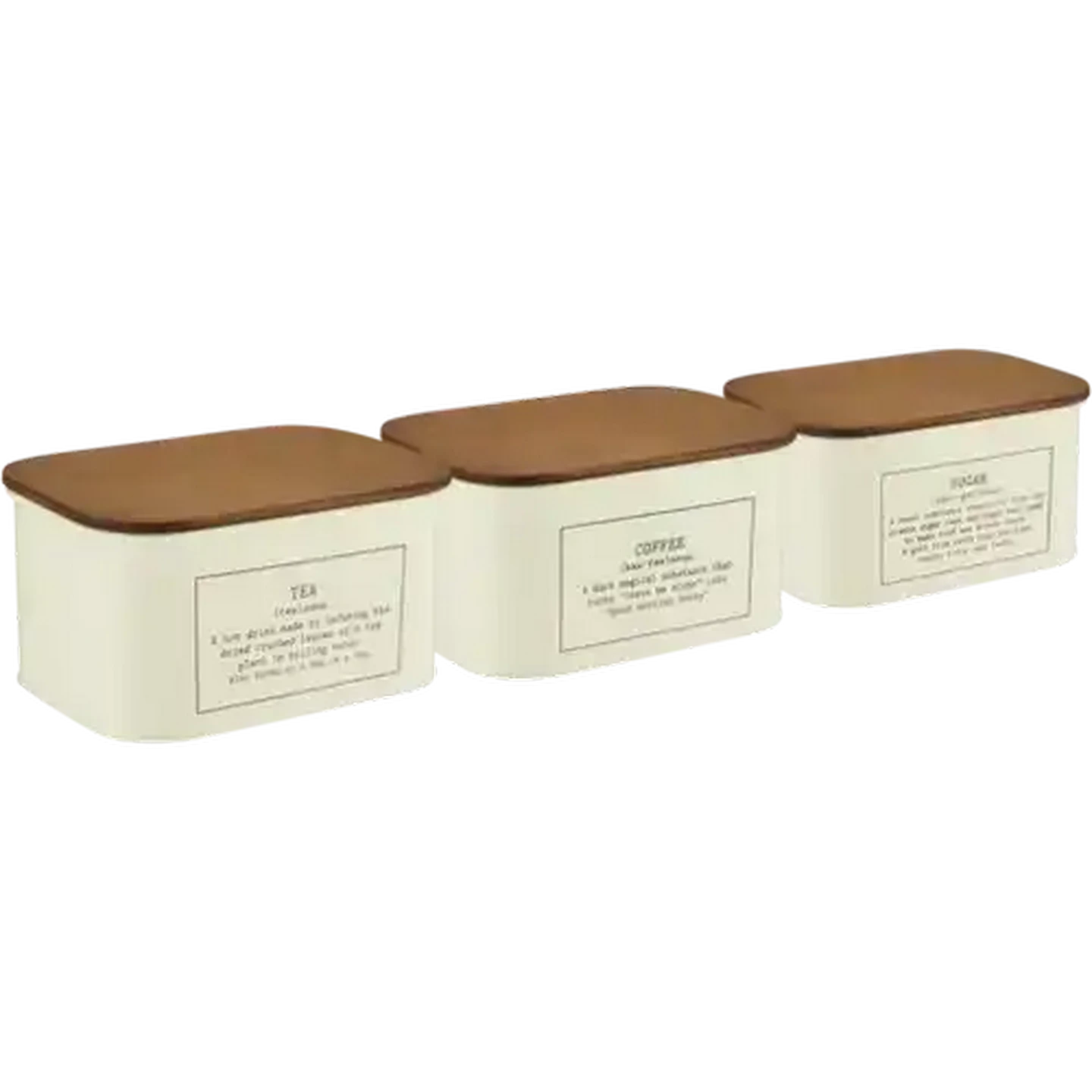 Image of Tea, Coffee & Sugar Canister Set 3-Piece